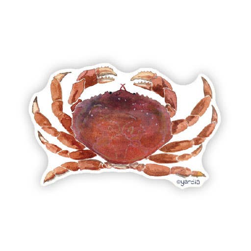 Dungeness Crab Vinyl Sticker