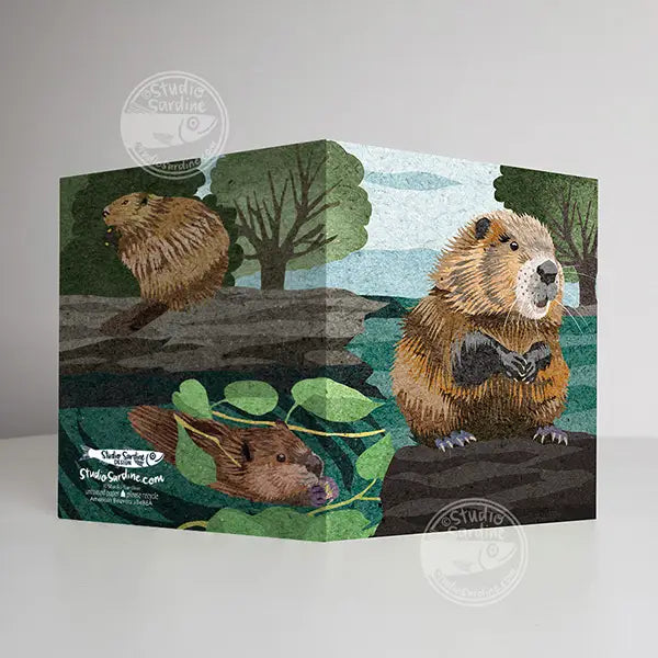 American Beavers Notecards, Blank Greeting Cards