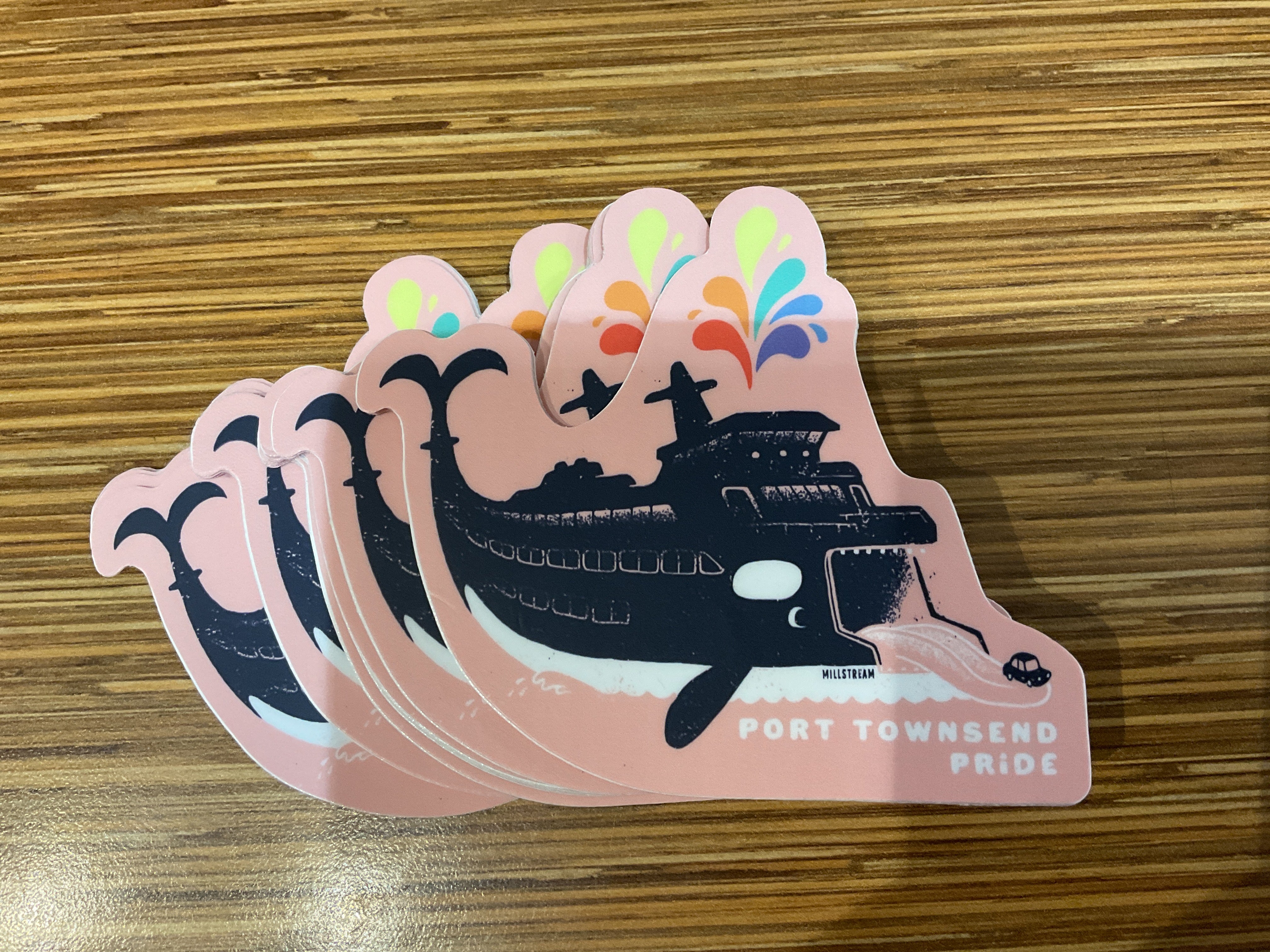Port Townsend Orca Ferry Pride Sticker