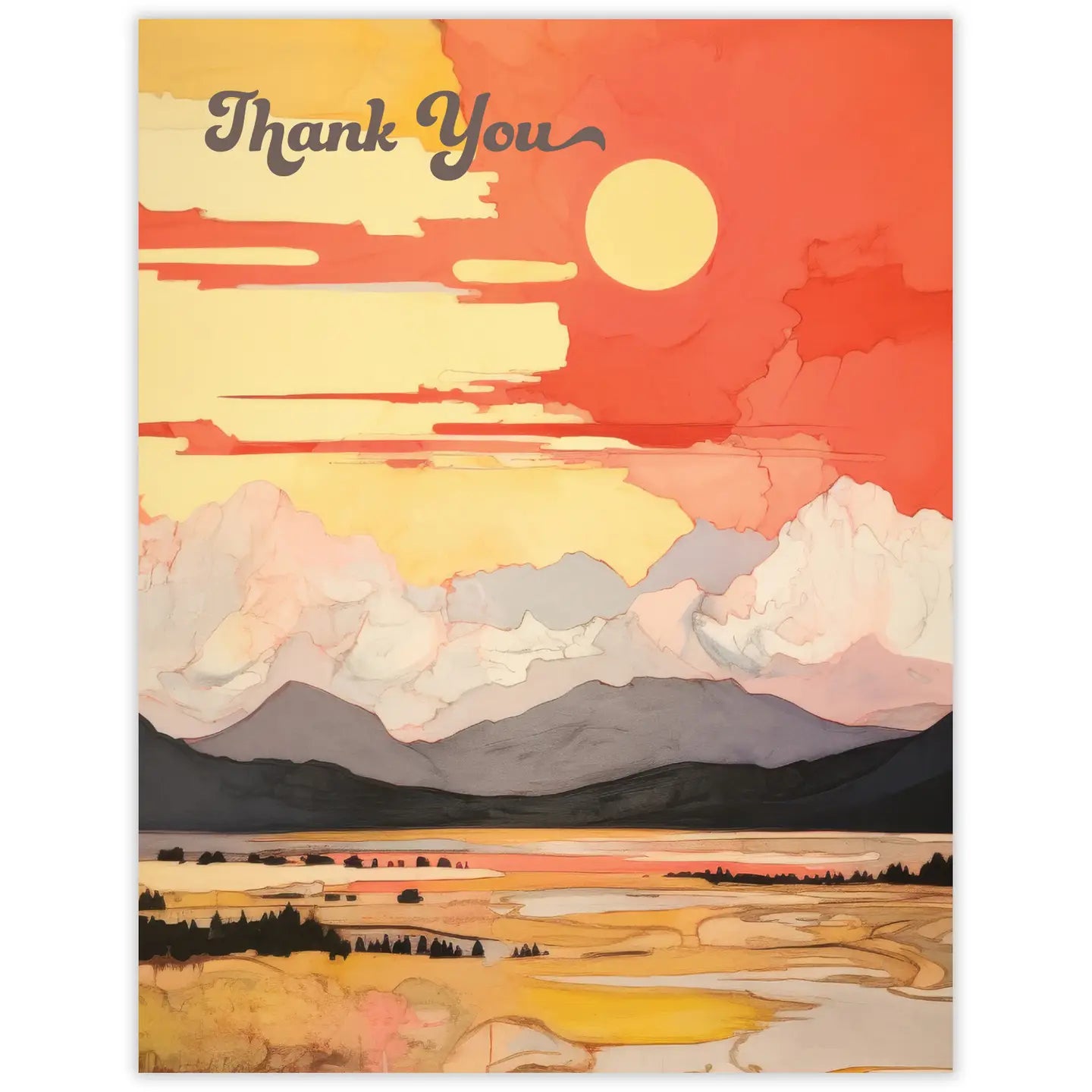Sunrise Marsh – Thank You Card