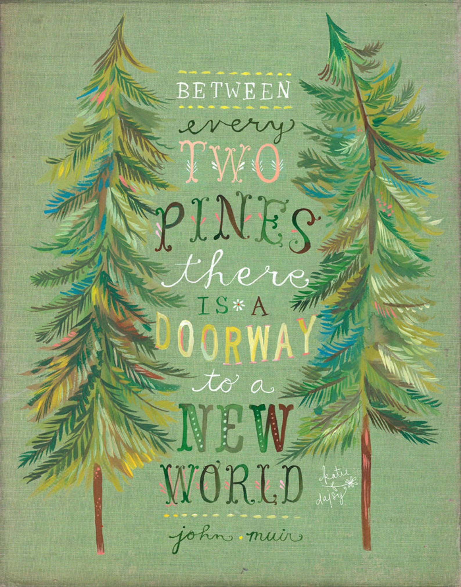 Two Pines Print: 8 x 10