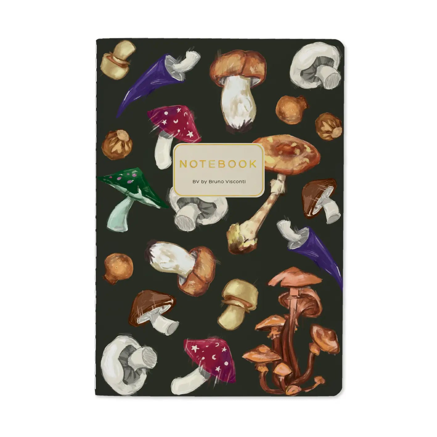 Mushroom on Grey Notebook