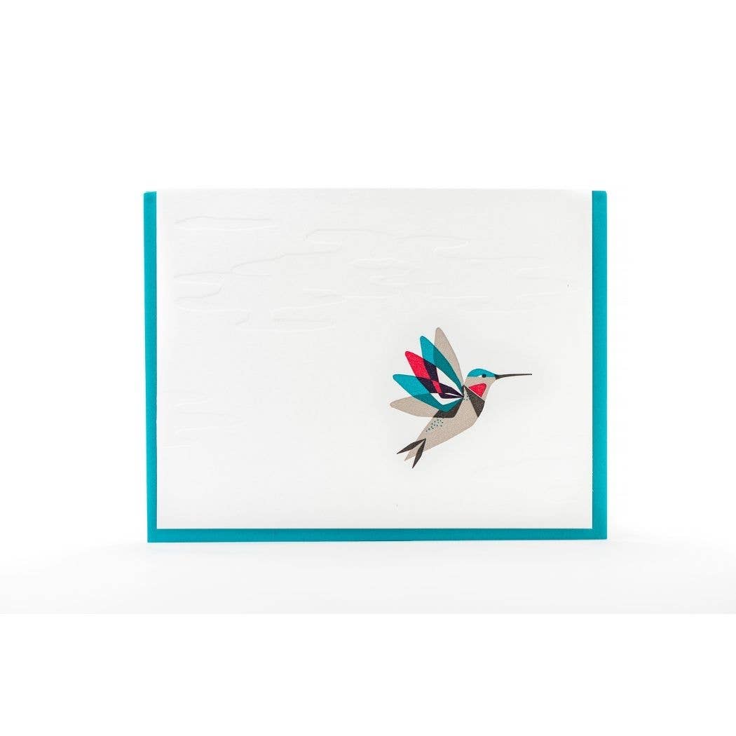 Hummingbird Modern Card: Single Card