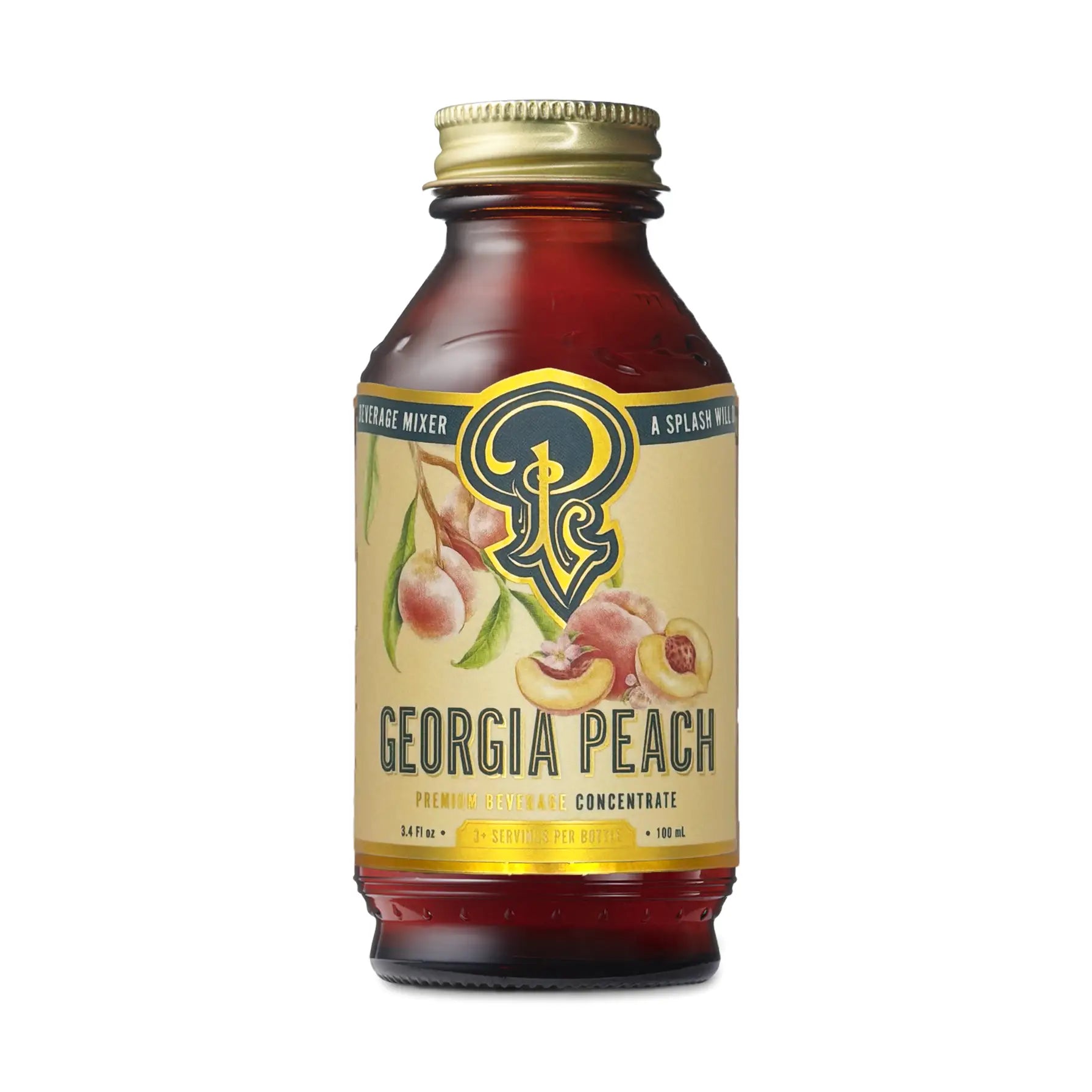 Georgia Peach Syrup 3.4 oz - Cocktail/Mocktail/Drinks