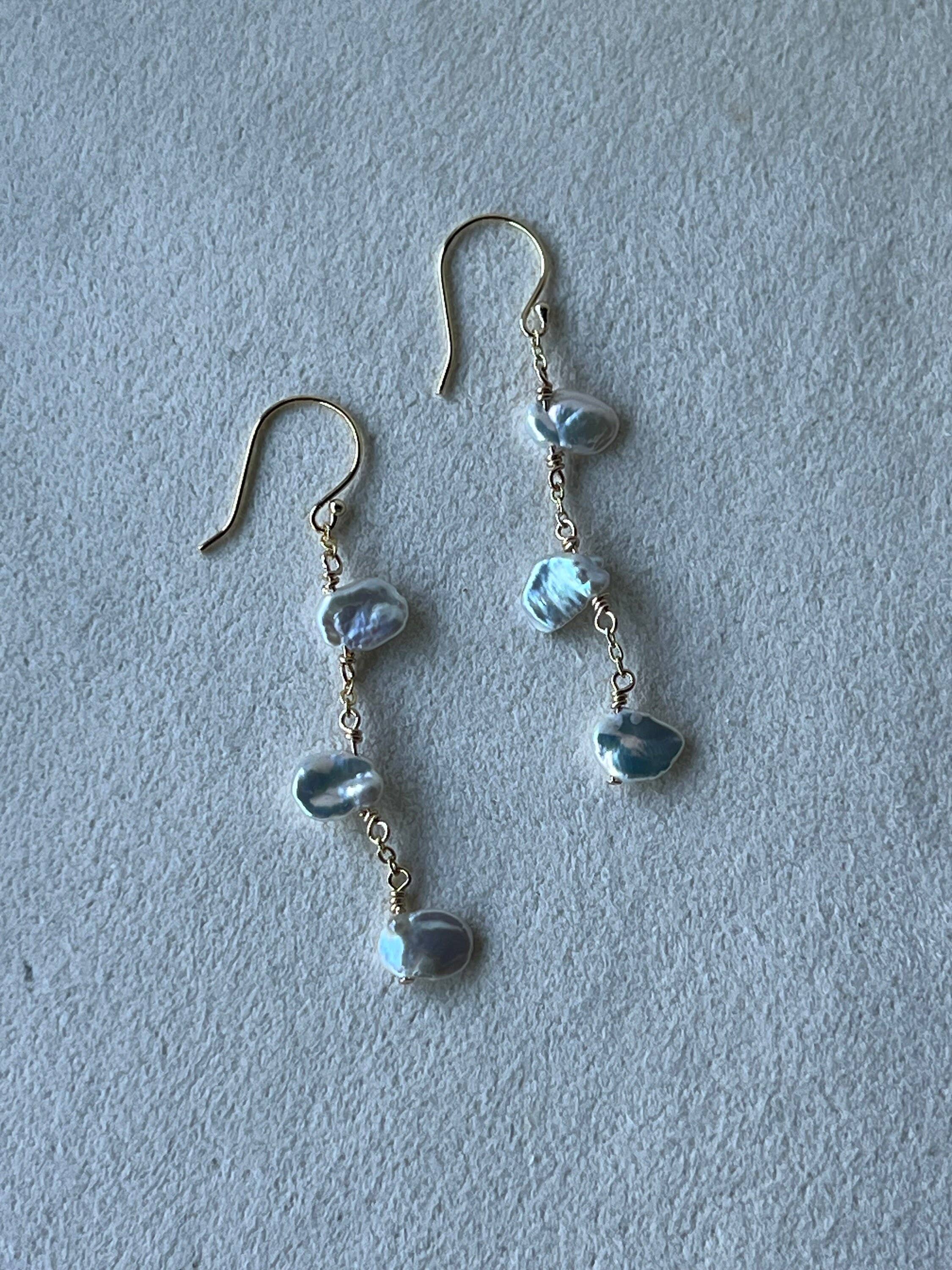 Pearl Dangle And Drop: 14k Gold