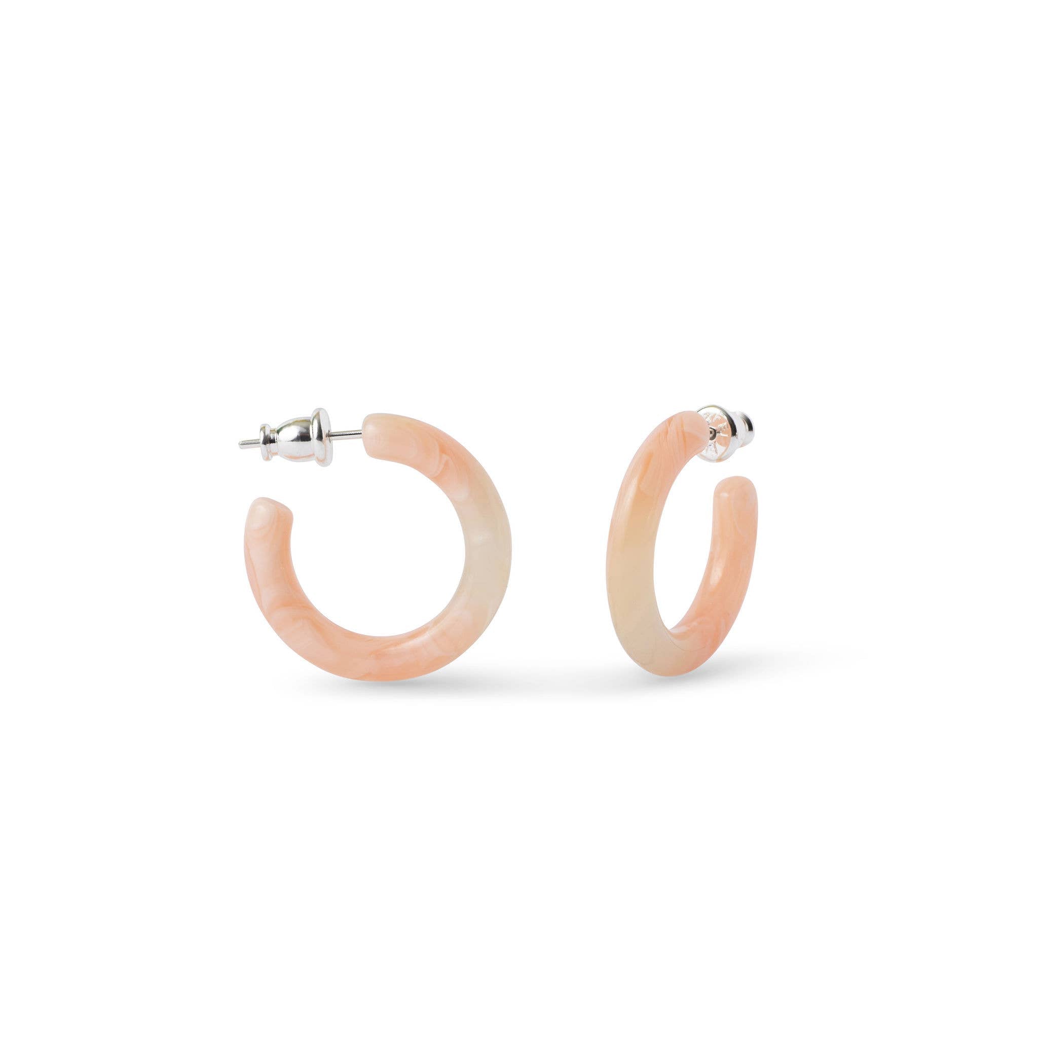 Ultra Mini Hoop Collection | Small Acetate Hoops: Lilly Pad