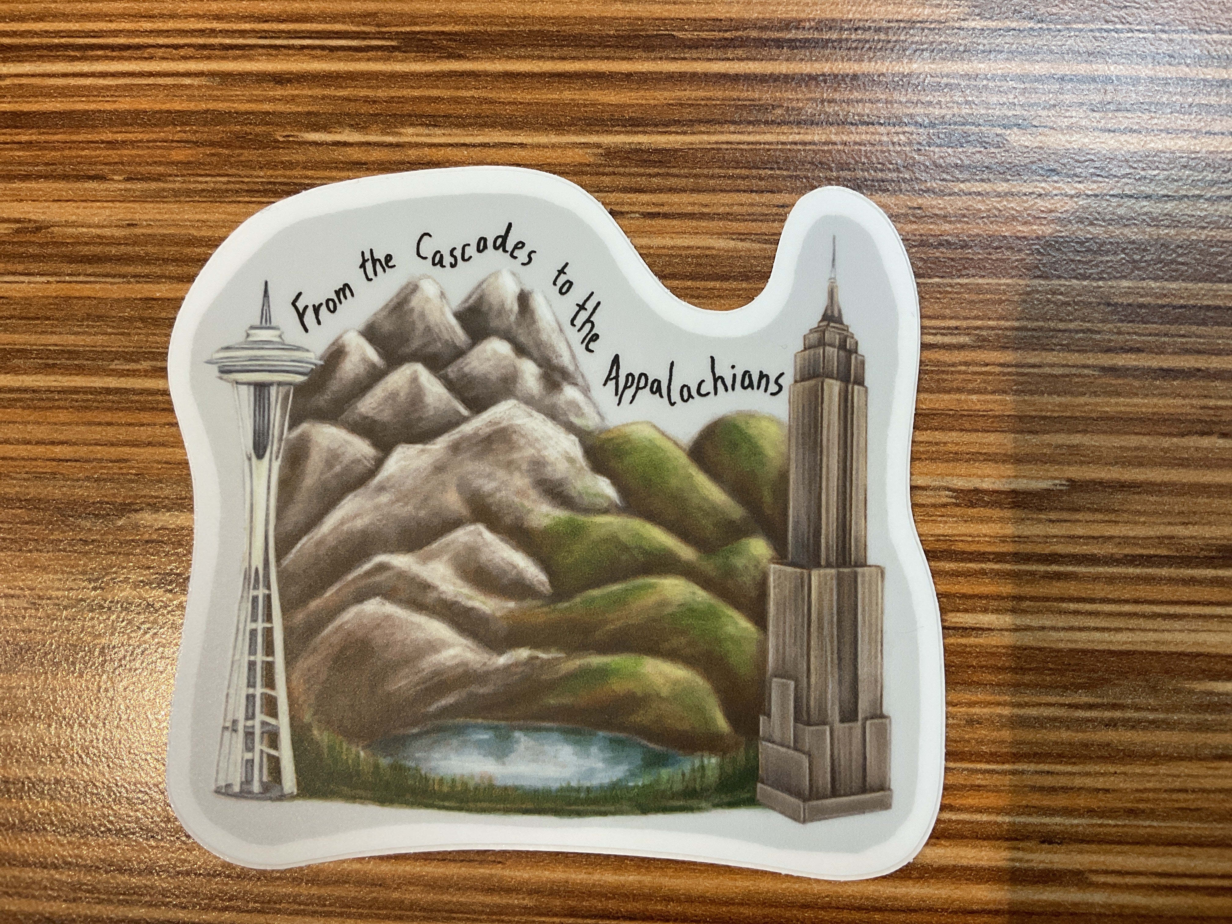 From Cascades To Appalachians Mountains Sticker