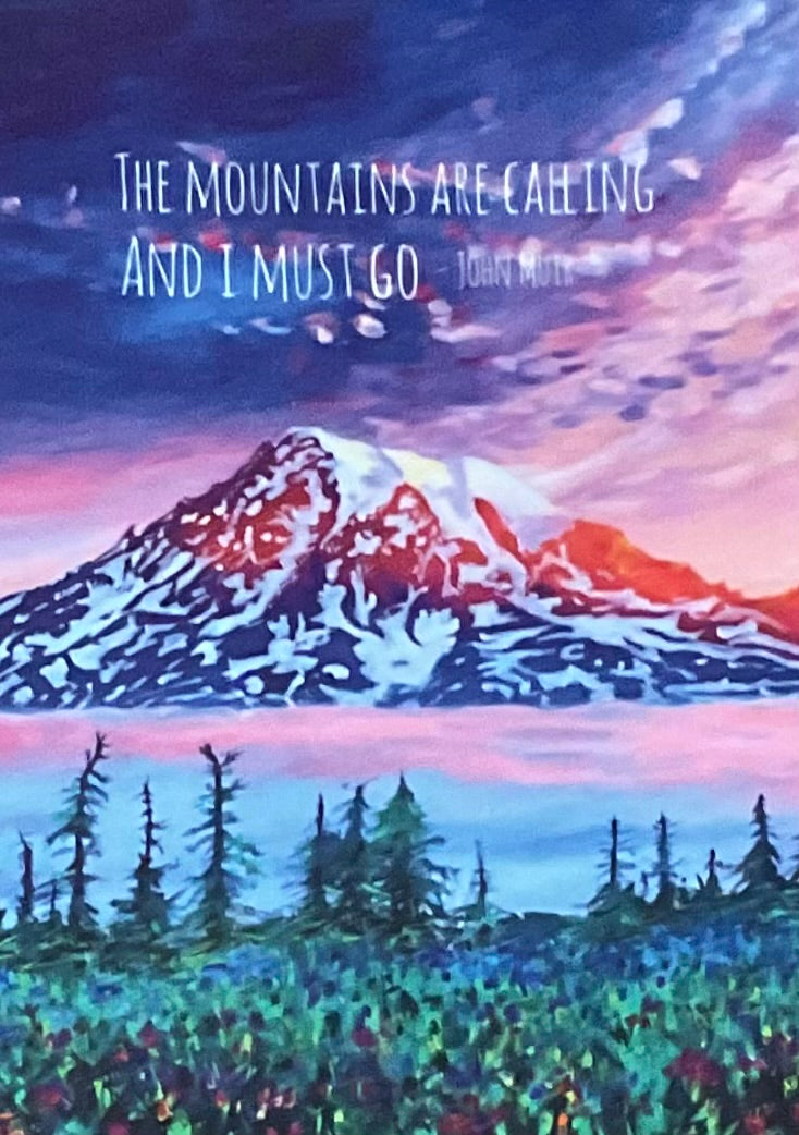 The Mountains Are Calling and I Must Go 5x7 Magnets