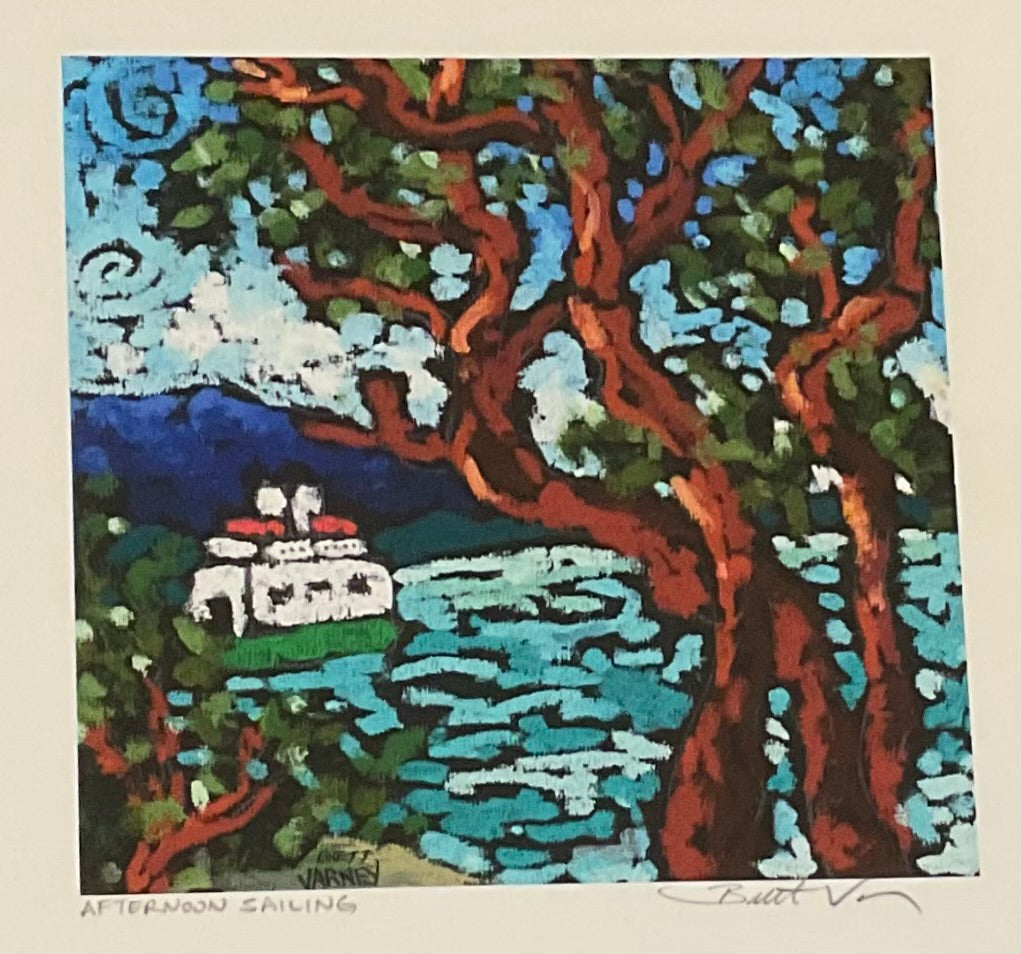 Afternoon Sailing - 8" x 8" Art Print