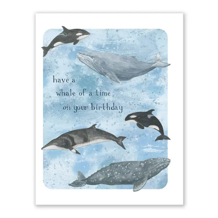 Whale Birthday Card - Pacific Coastal Greeting Card