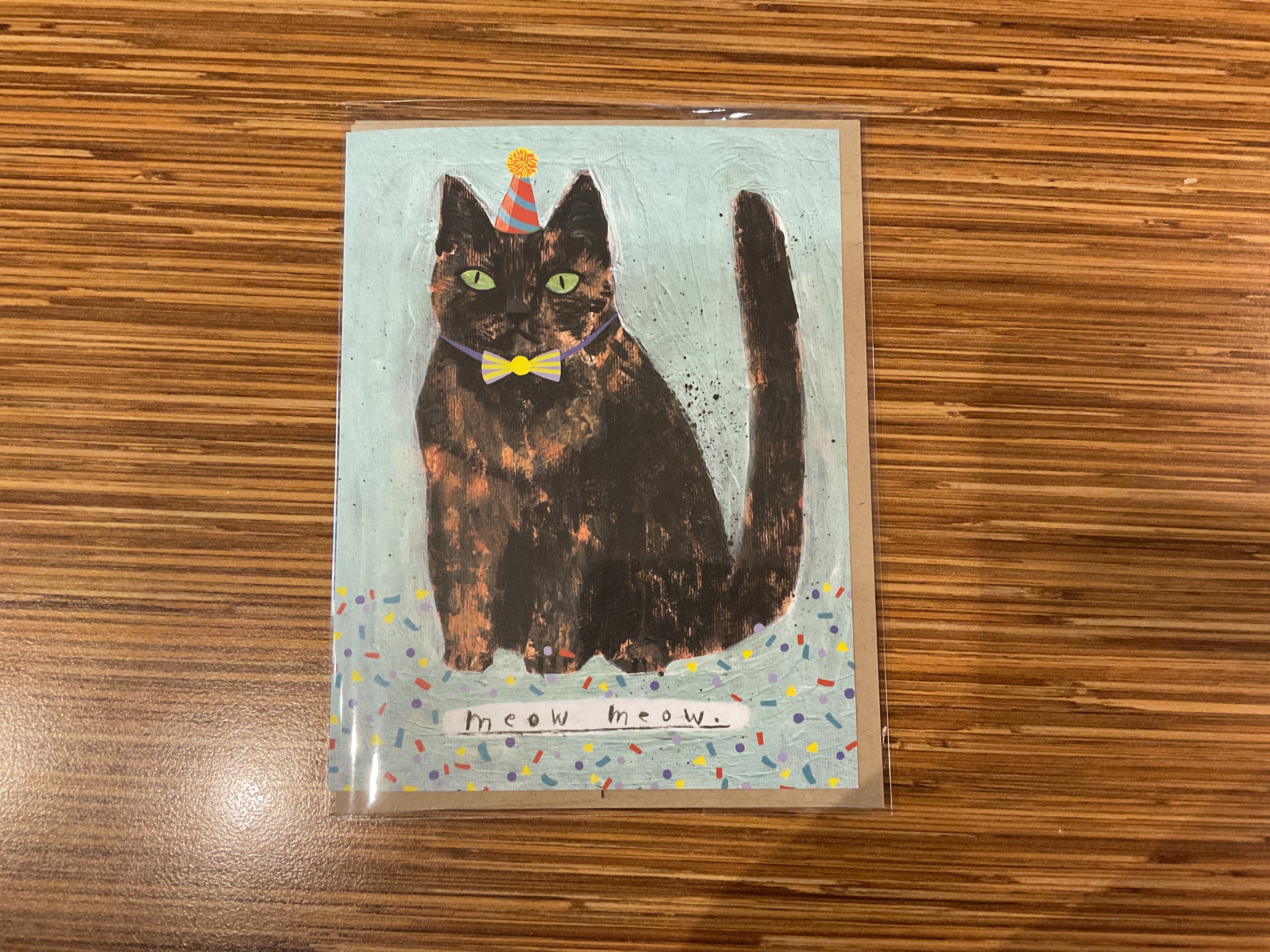 Meow Meow Cat Birthday Card