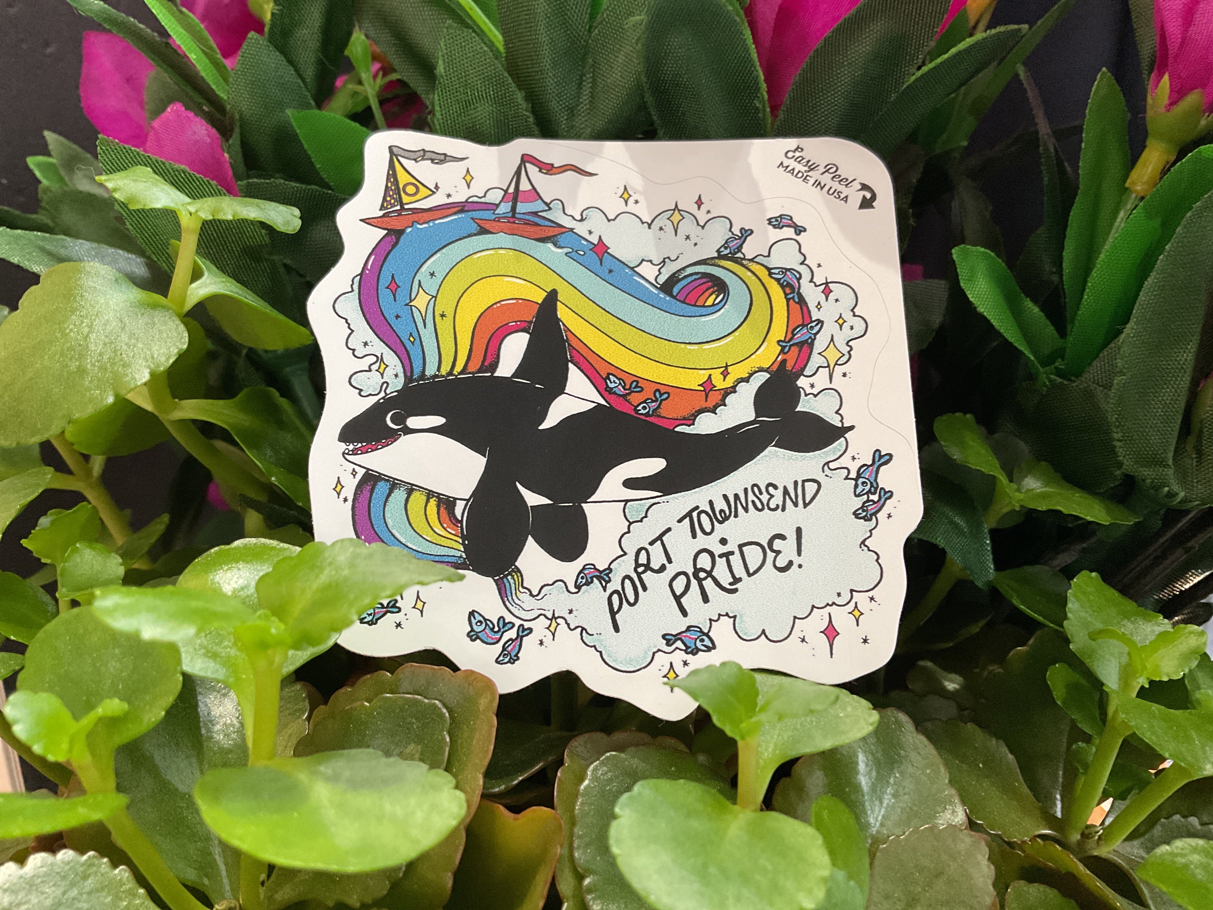 2026 Port Townsend Pride Orca Sticker