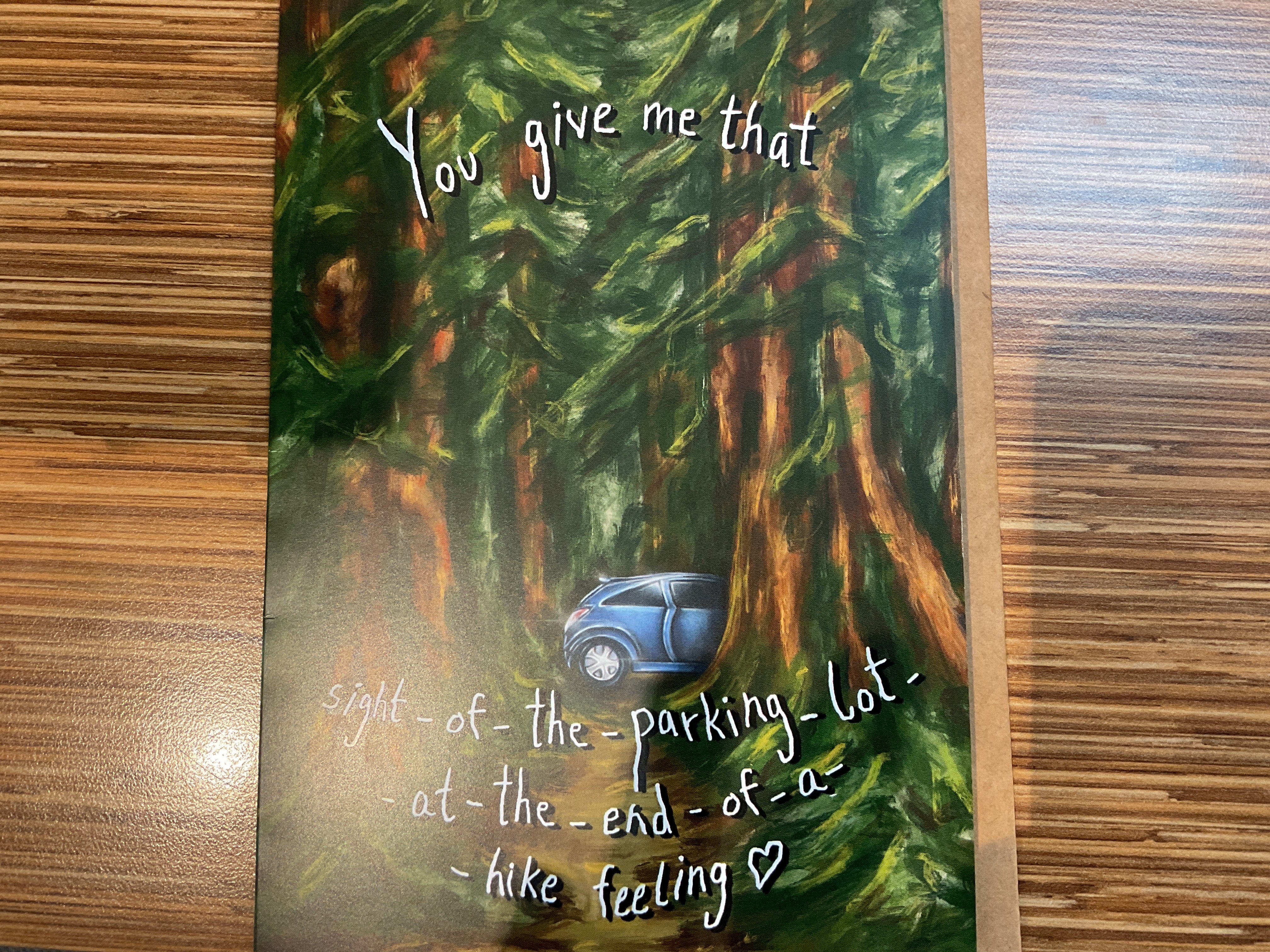 Hiking Parking Lot Card