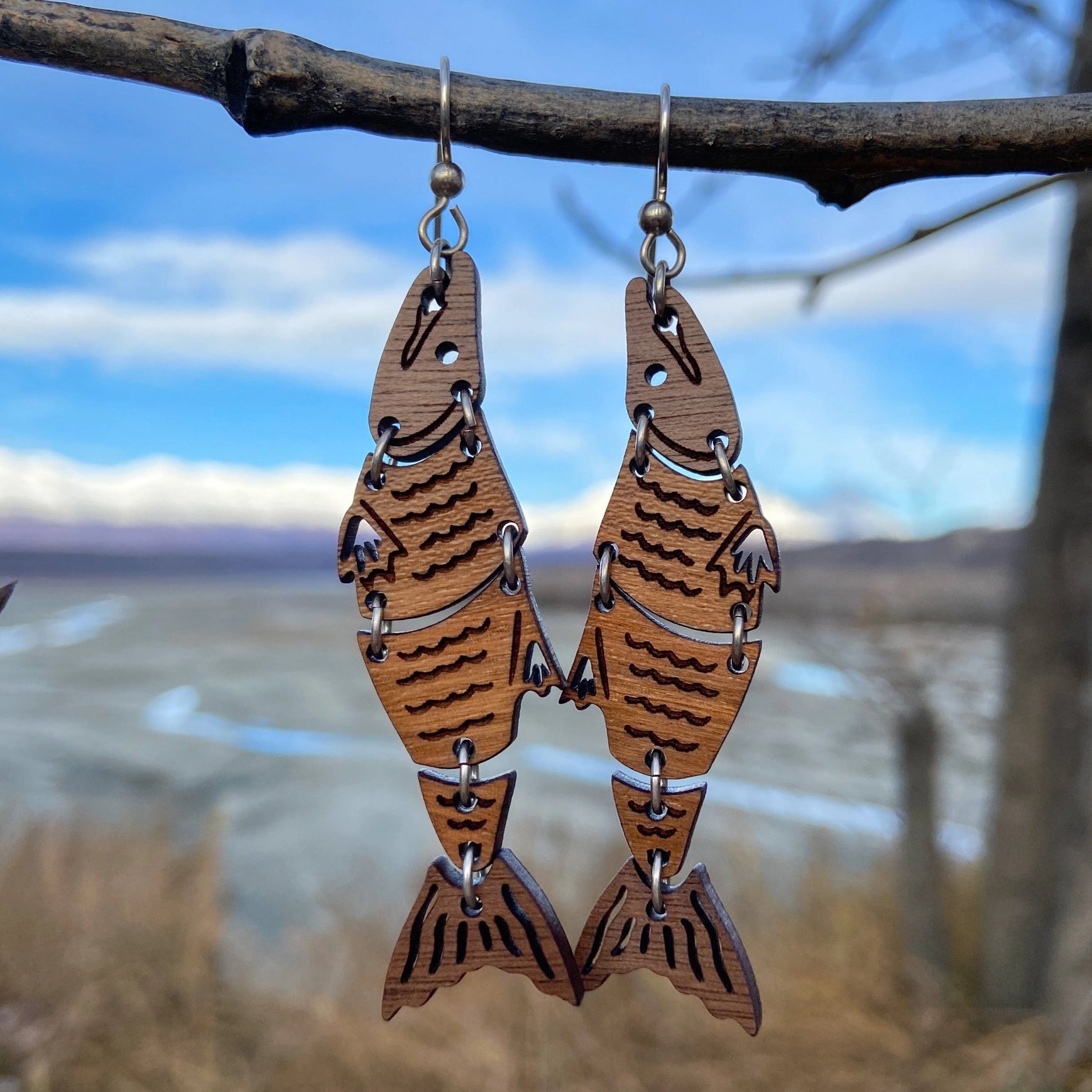 Lohl Salmon Earrings | Jessica Thornton Designs