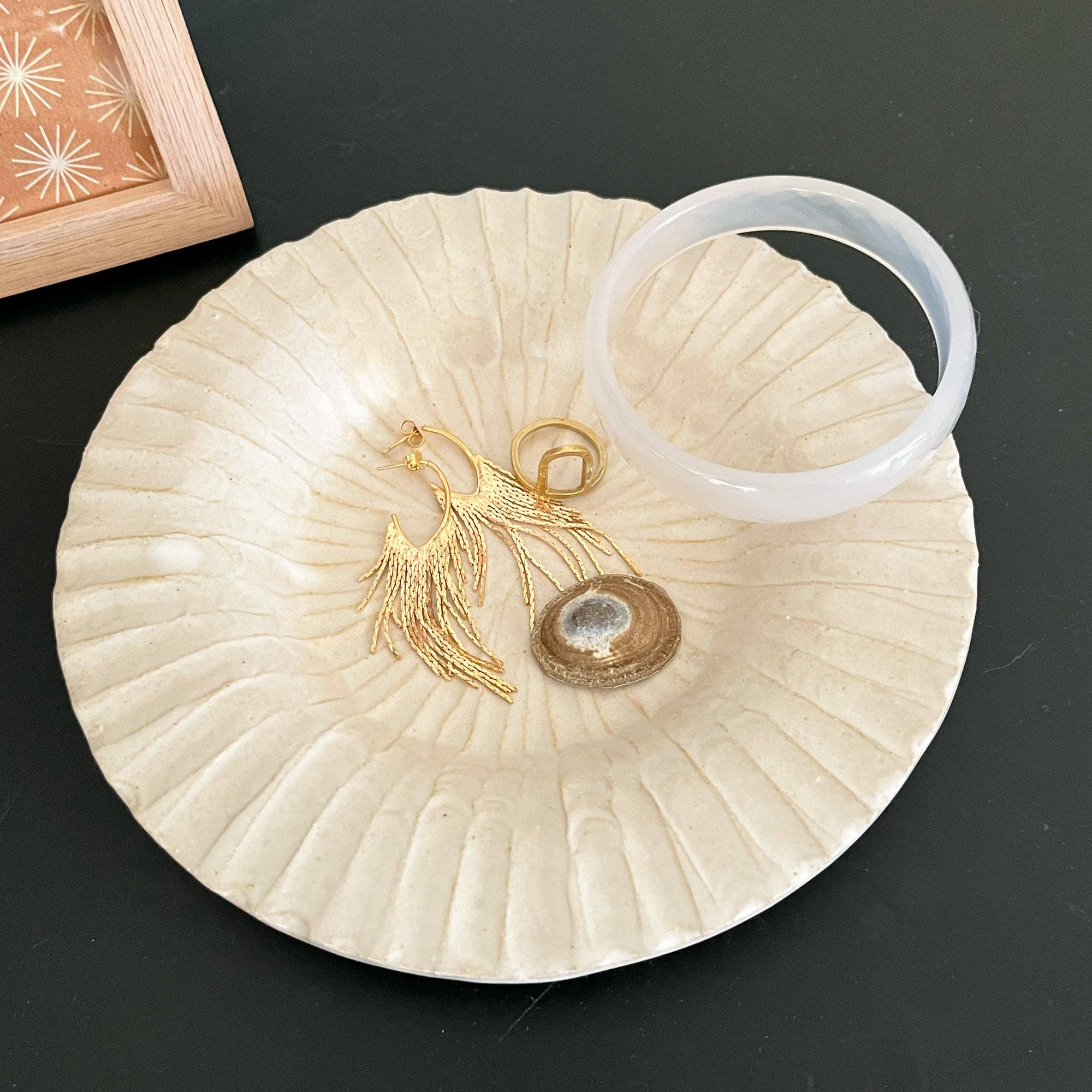 Sunburst Carved Tray