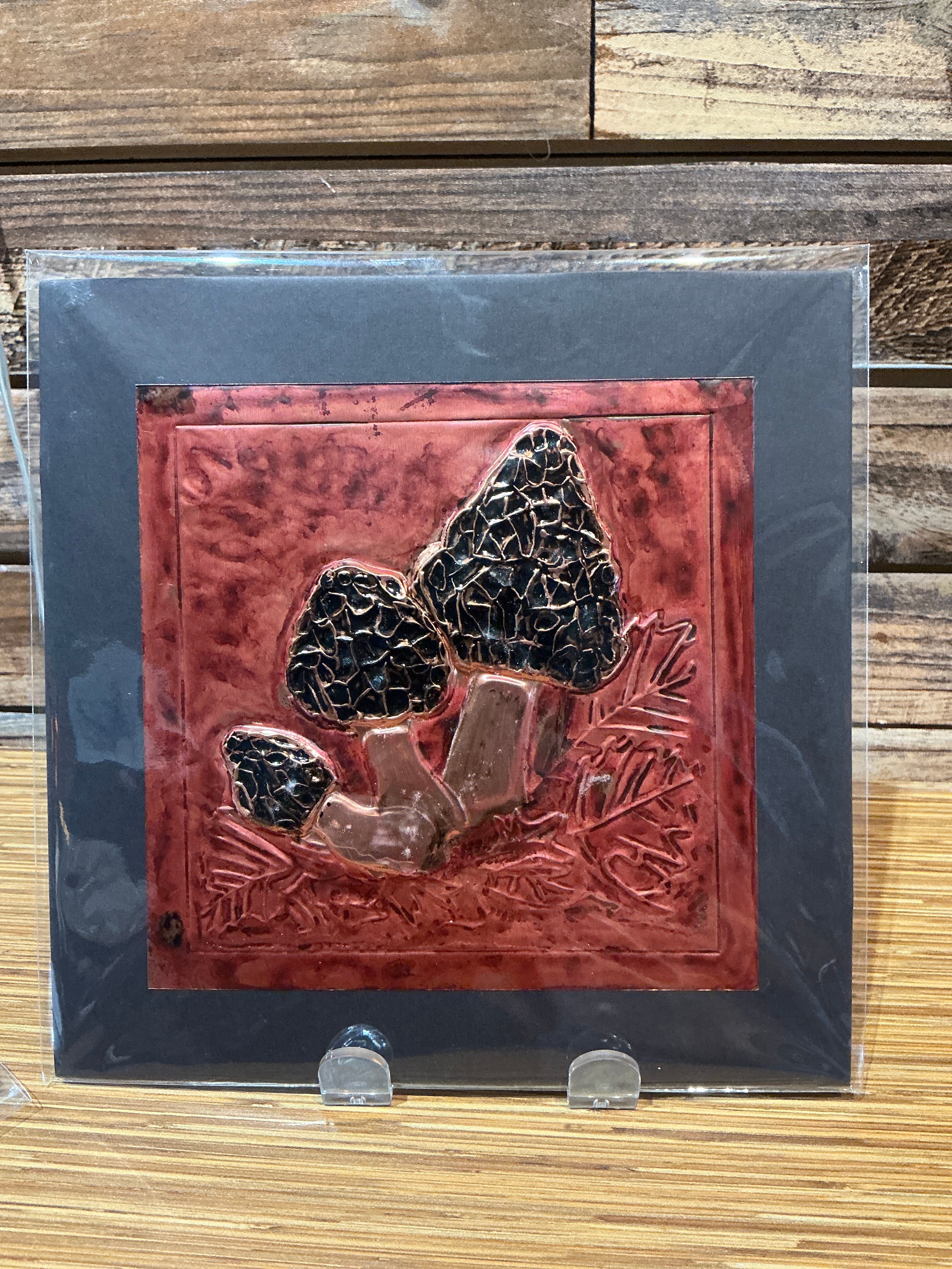 8x8 Morel Mushroom Metal Print Repouse
