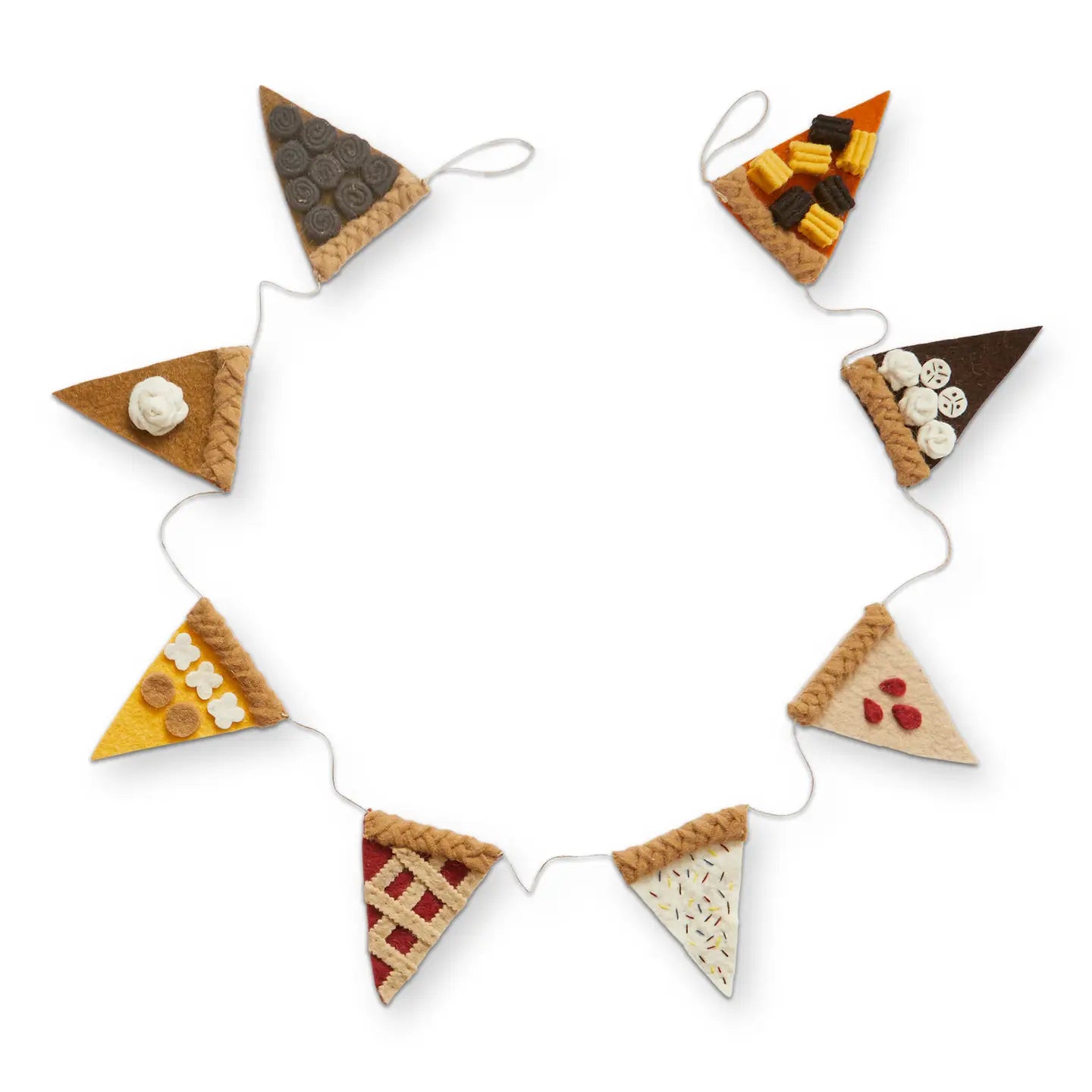Thanksgiving Pie Slices Wool Felt Garland Multi
