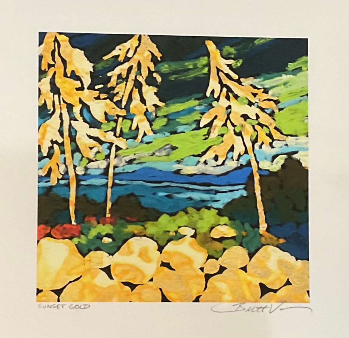 Sunset Gold- 8" x 8" Art Print