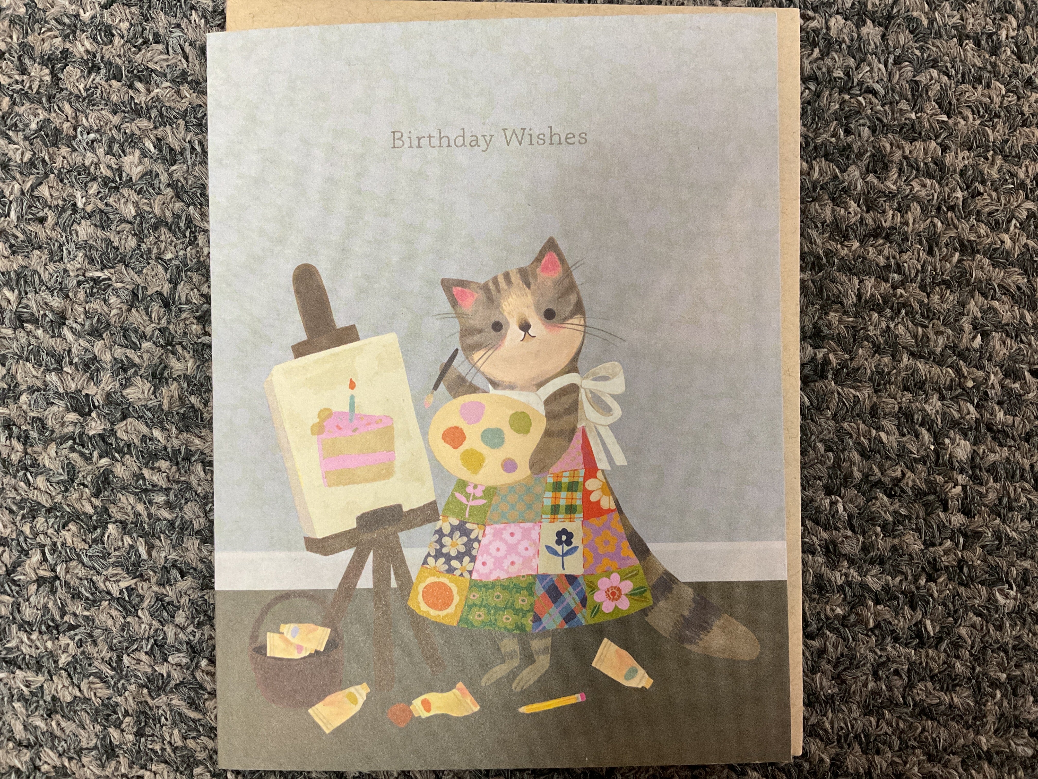 Painting Cat Birthday Card