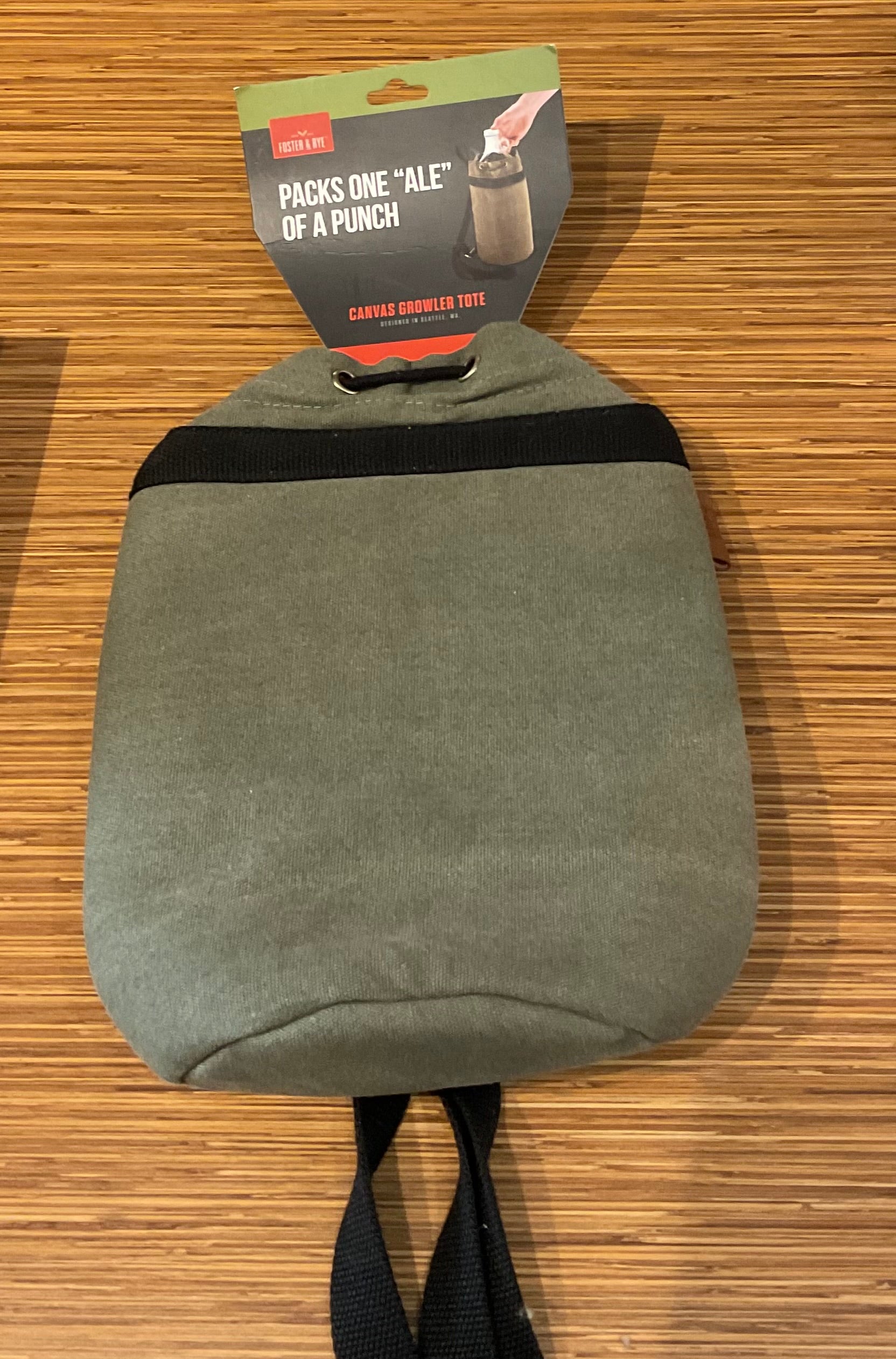 Canvas Growler Tote Foster and Rye