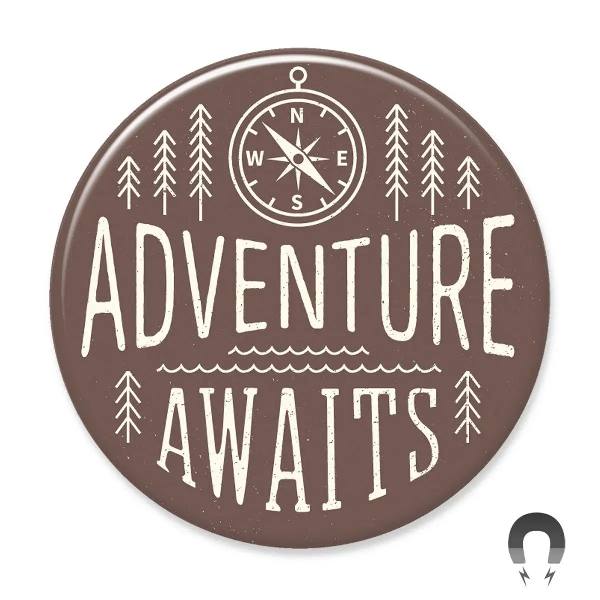 Adventure Awaits Round Magnet