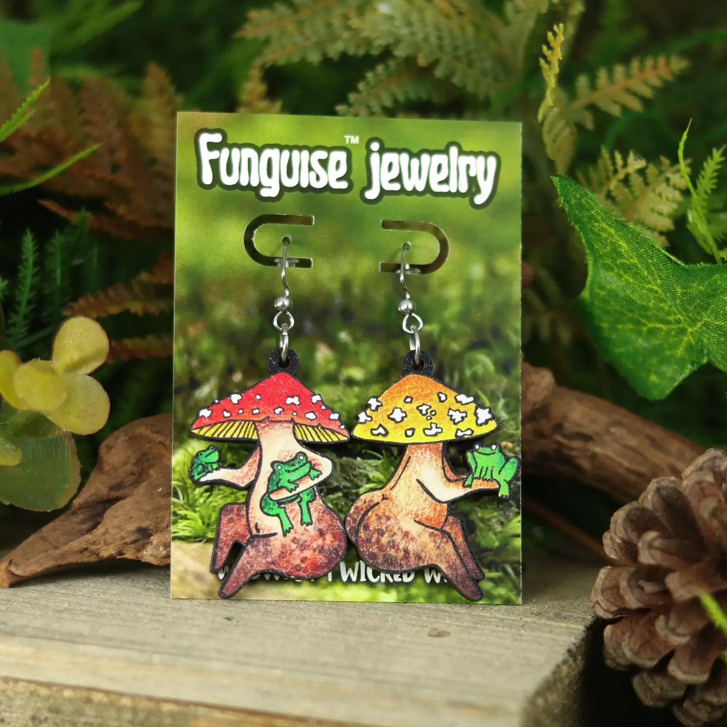 Funguise™ Earring Set - Amanita Frog Club