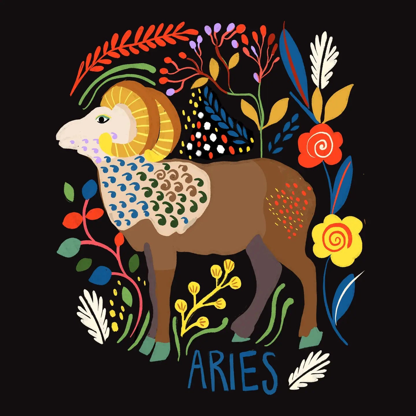 Aries Zodiac Greeting Card