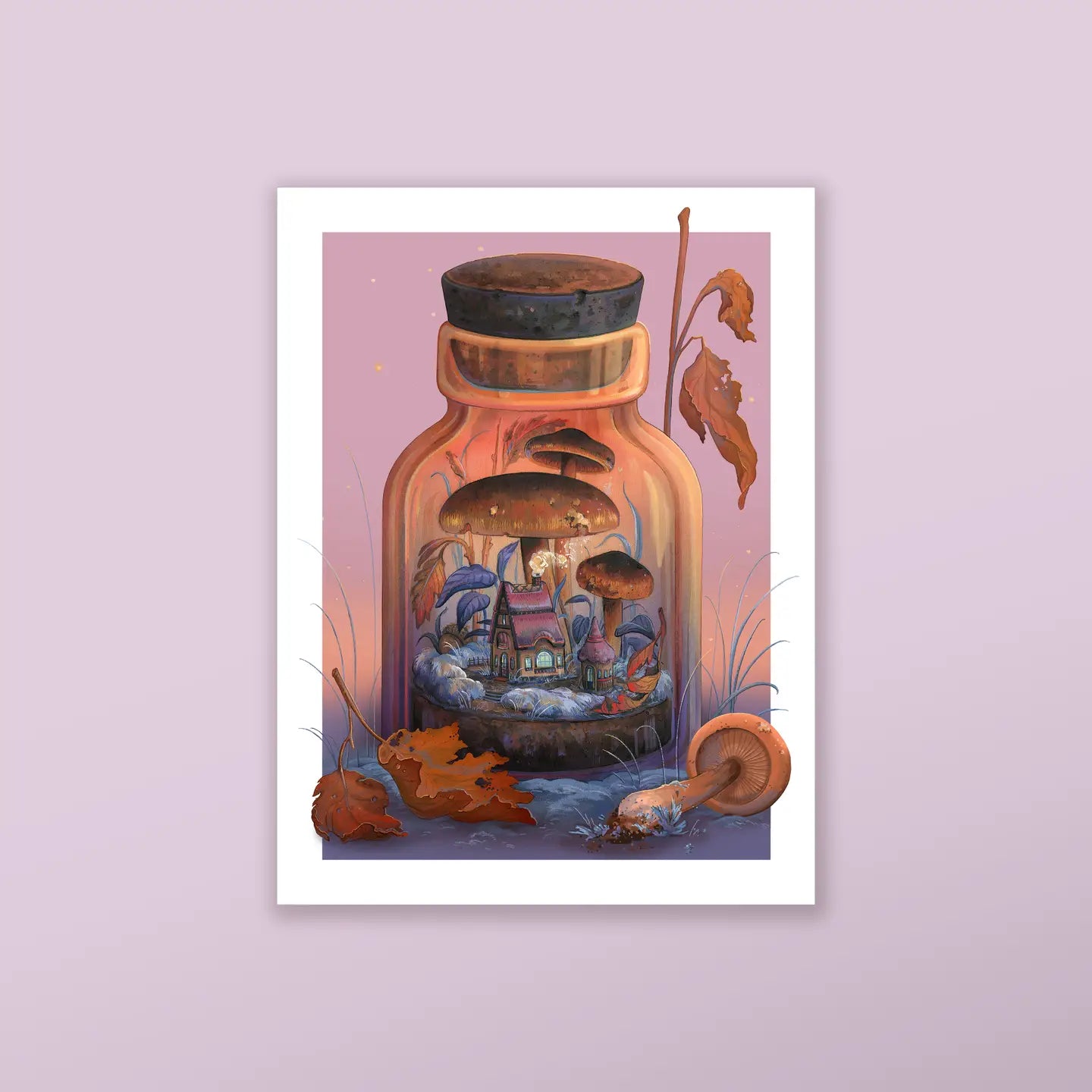 Autumn Terrarium Bat Art Print