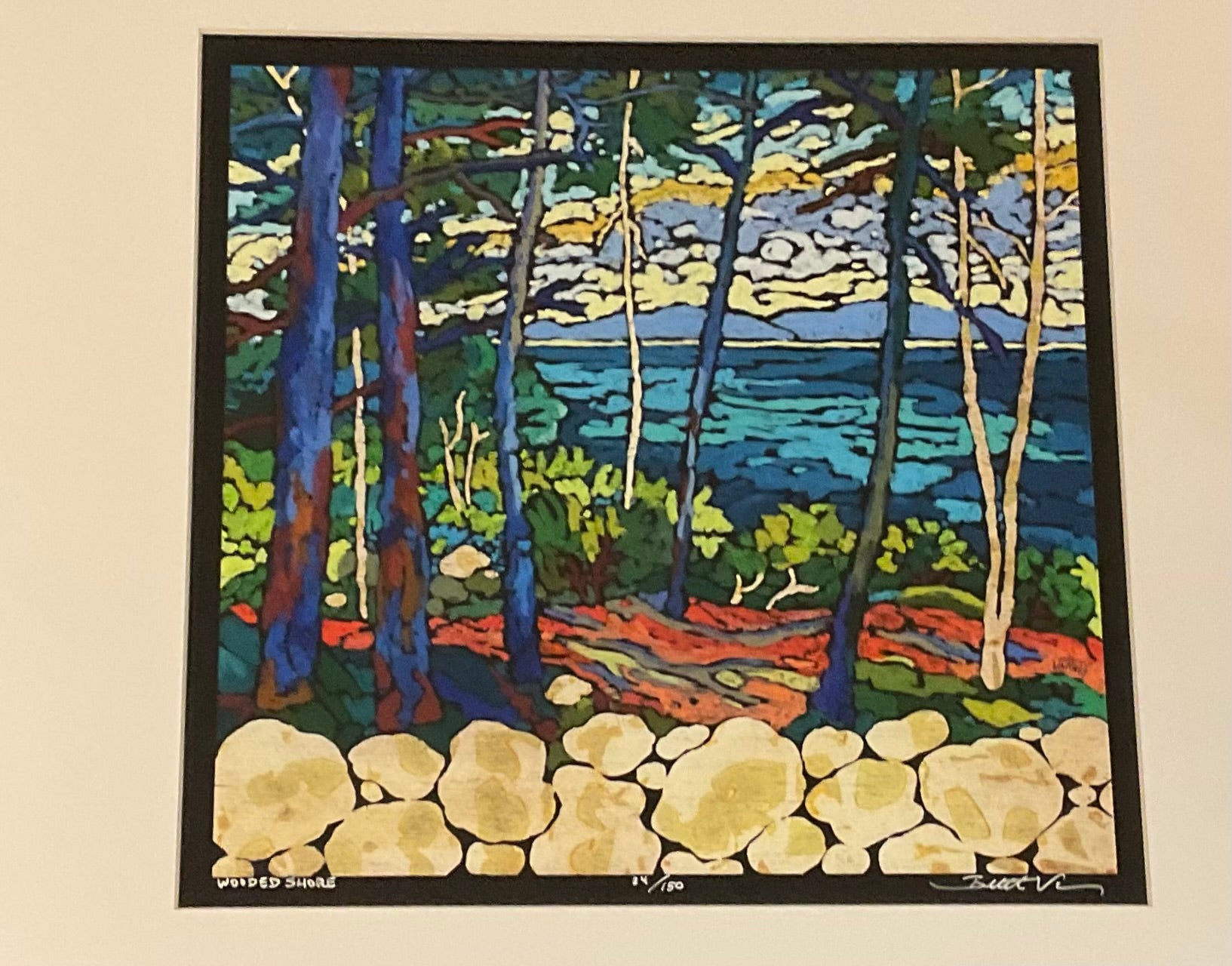 Wooded Shore- 16" x 16" Art Print