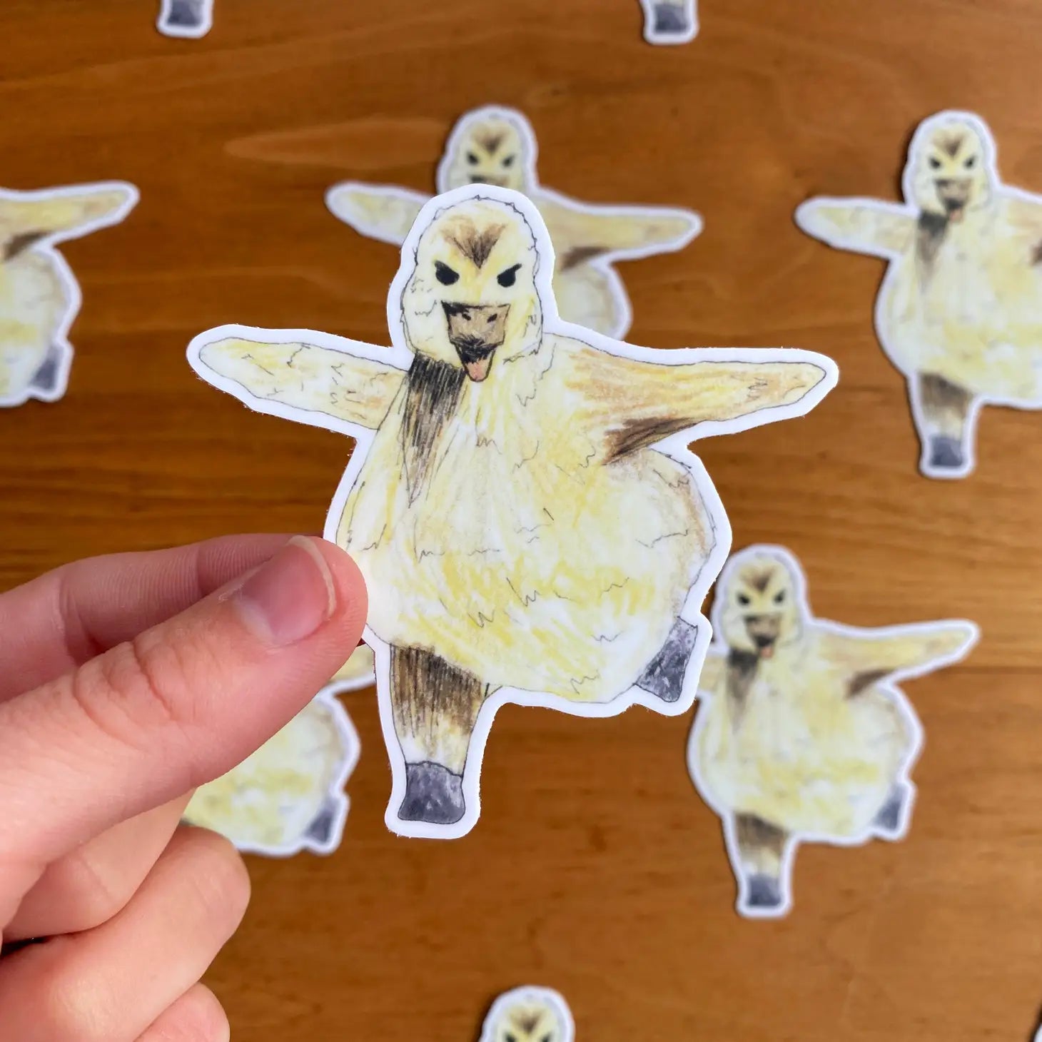 Water Resistant Baby Duck Watercolor Sticker