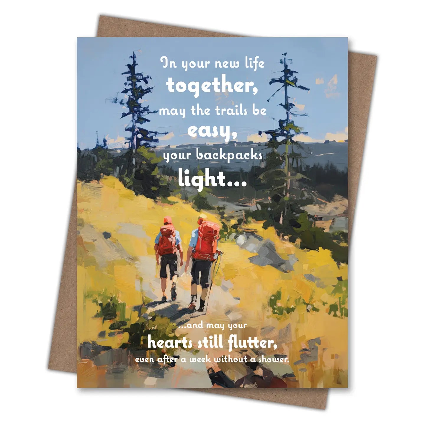 Backpackers Wedding Card