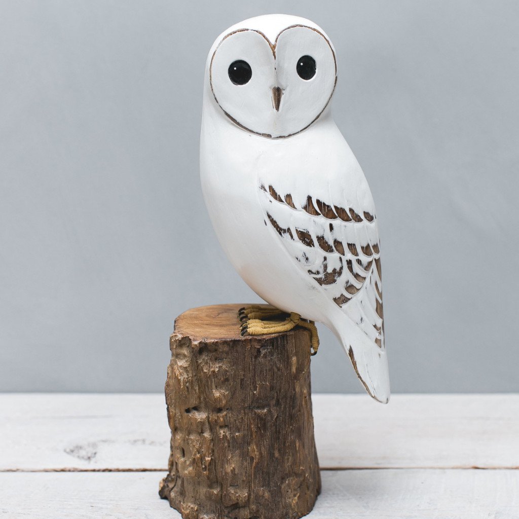 Owl - Barn - 13"H - Hand Carved Decoy