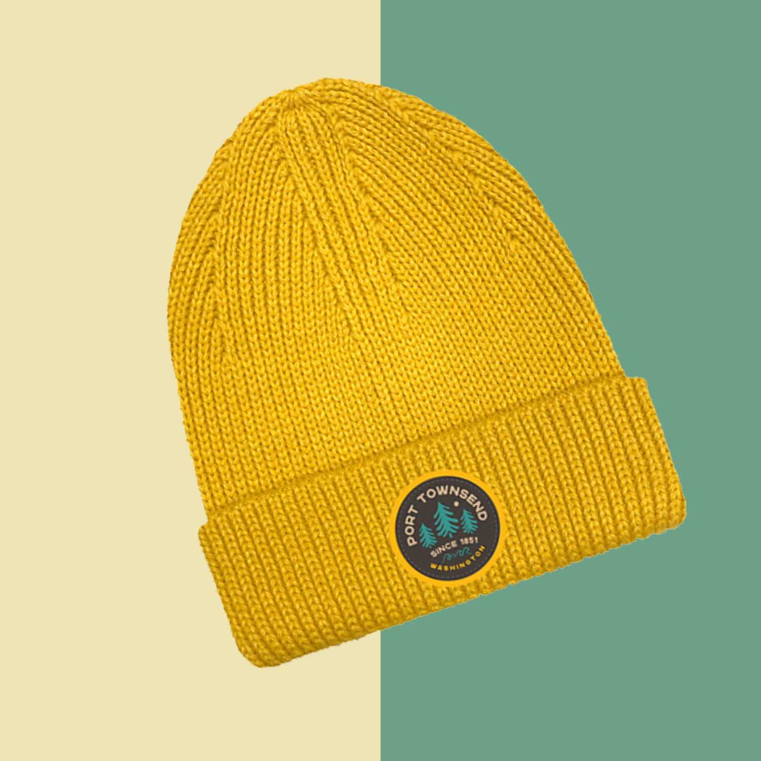 Port Townsend Ribbed Cuff Beanie - Mustard