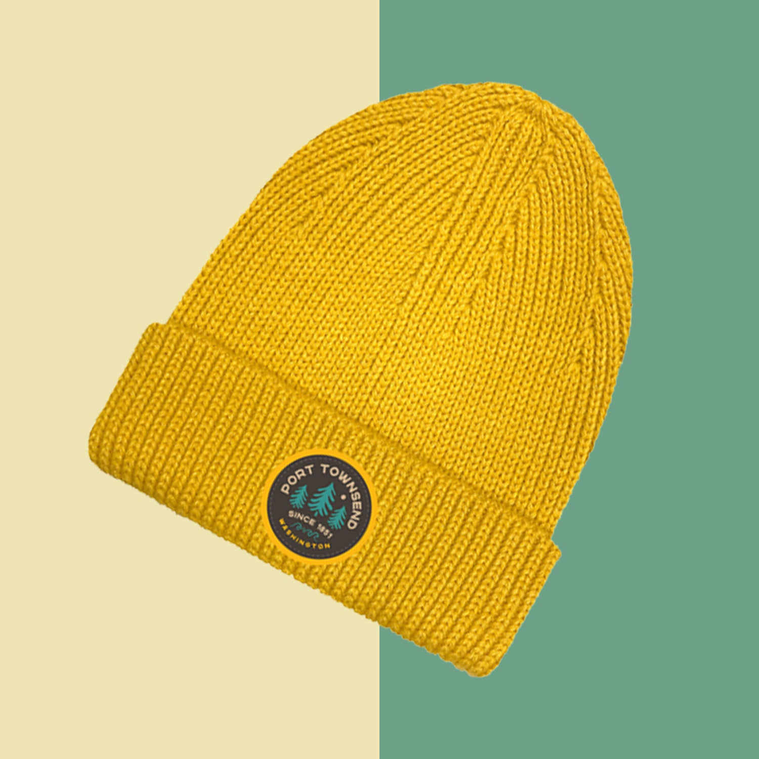Port Townsend Ribbed Cuff Beanie - Mustard