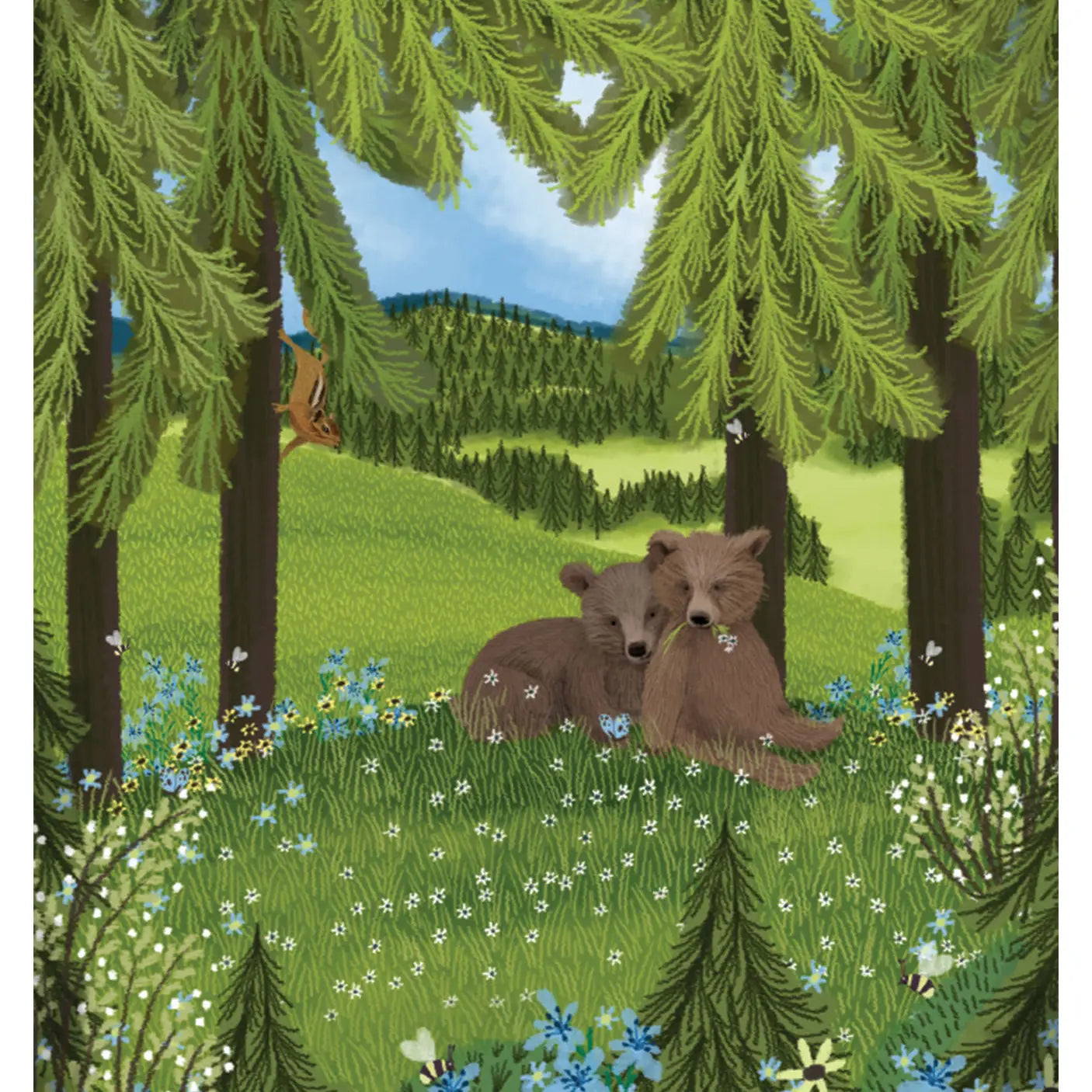 Bear Cubs Birthday Greeting Card