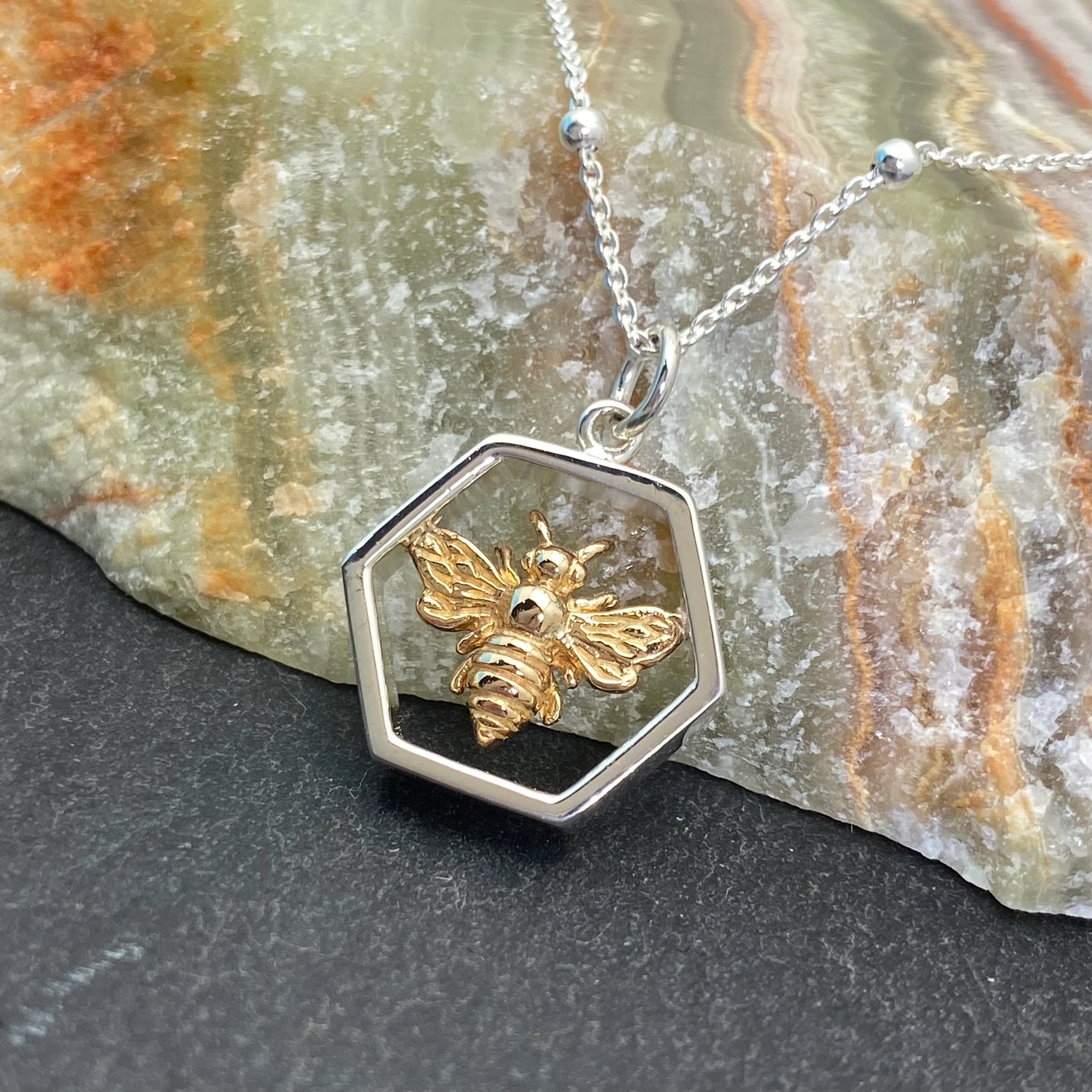 Sterling Silver Bee Necklace