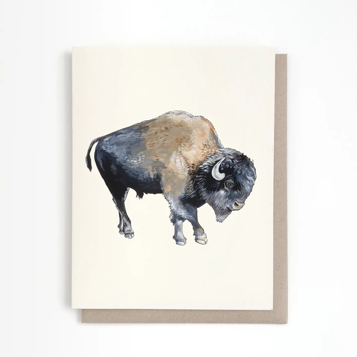 Bison Blank Inside Greeting Card