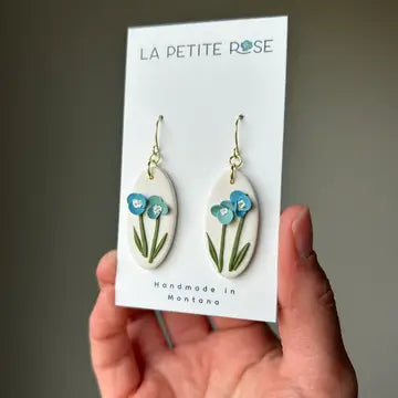 Blue Flower Earrings