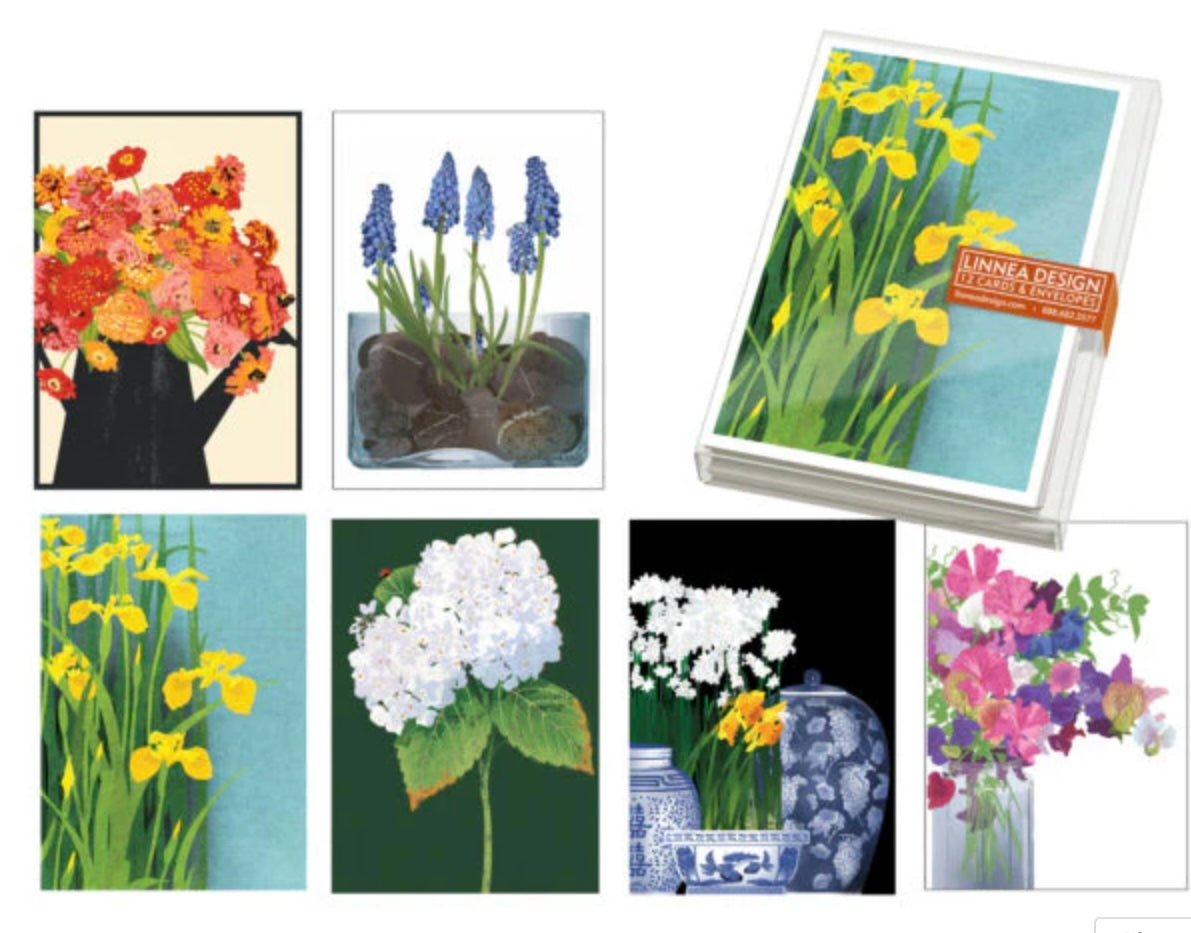 Floral Notecards - Yellow Iris