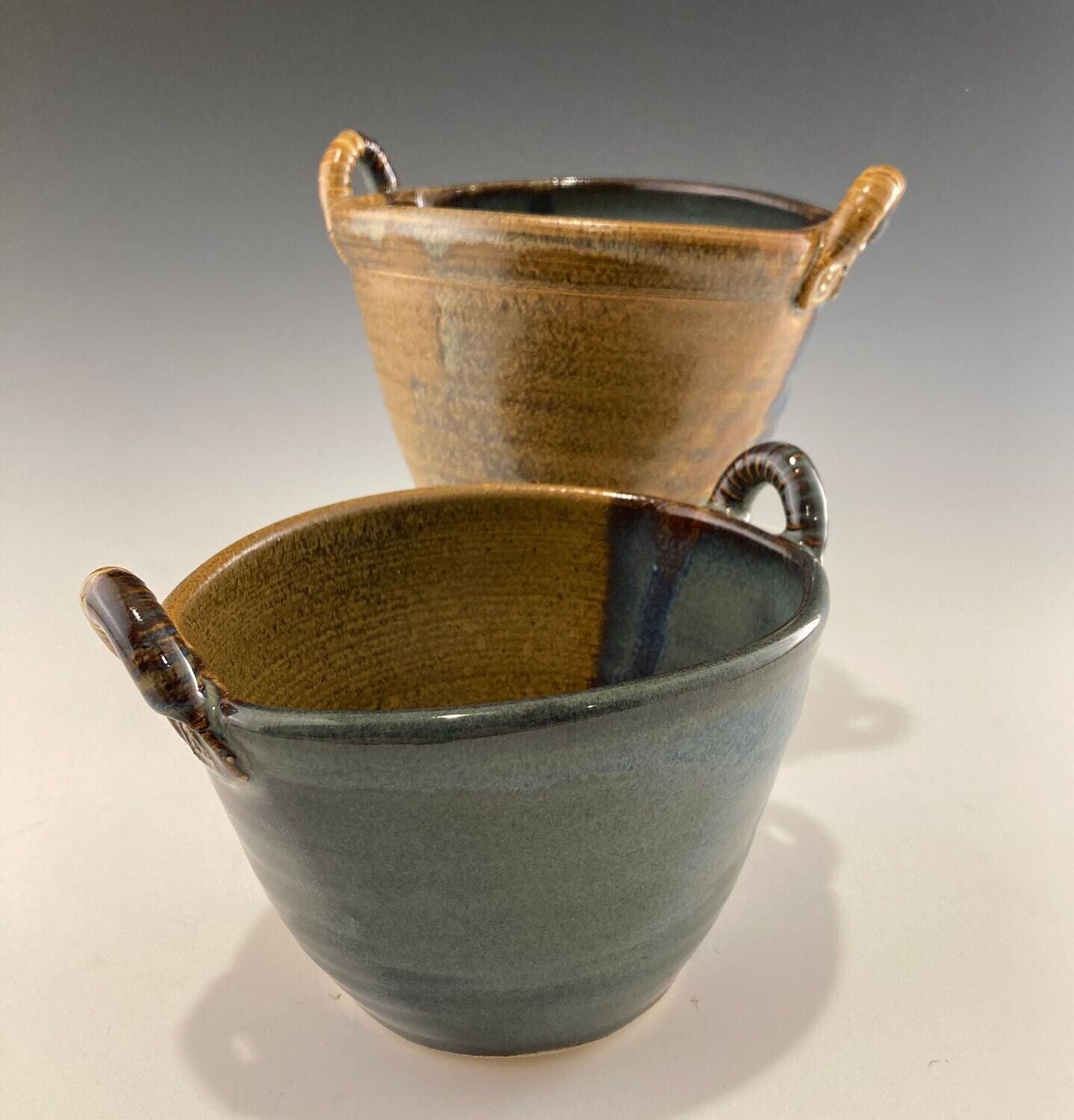 Altered Handled Dip Bowl Barbara Childs Pottery