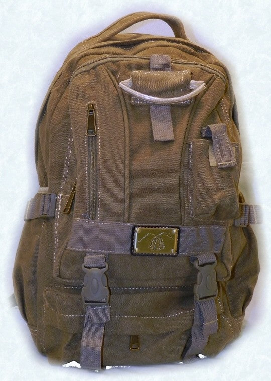 Brown Canvas Backpack