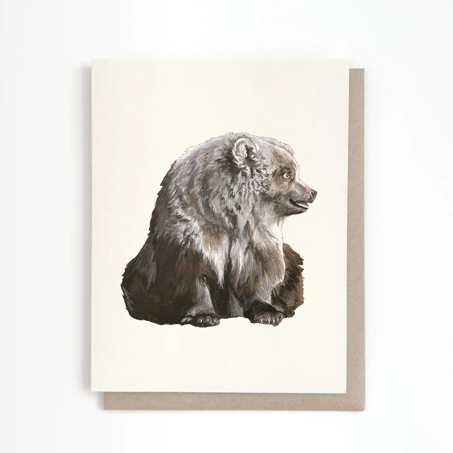 Brown Bear Blank Inside Greeting Card