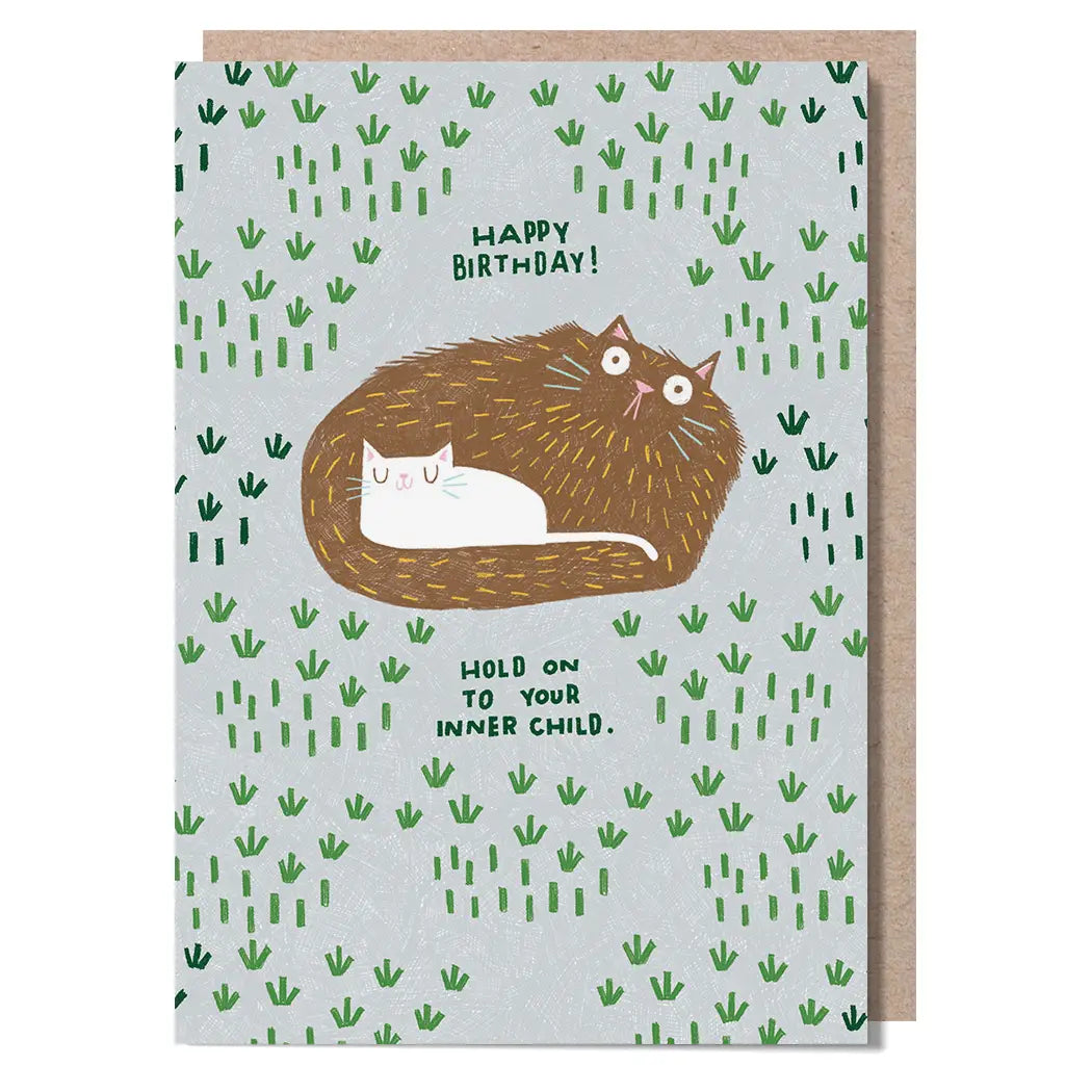 Brown Cat Birthday Card