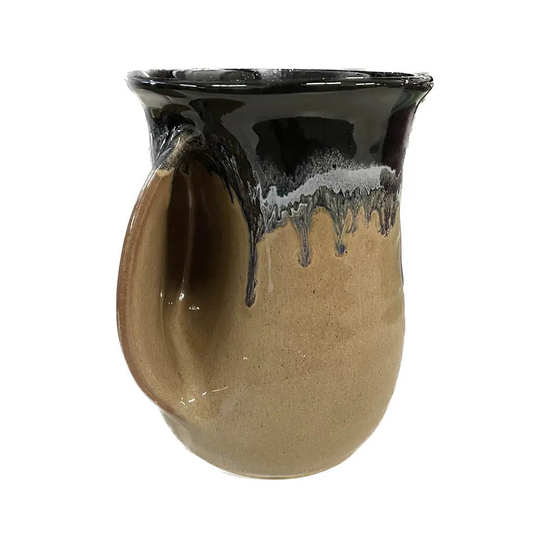 Brown and Black Handwarmer Mug