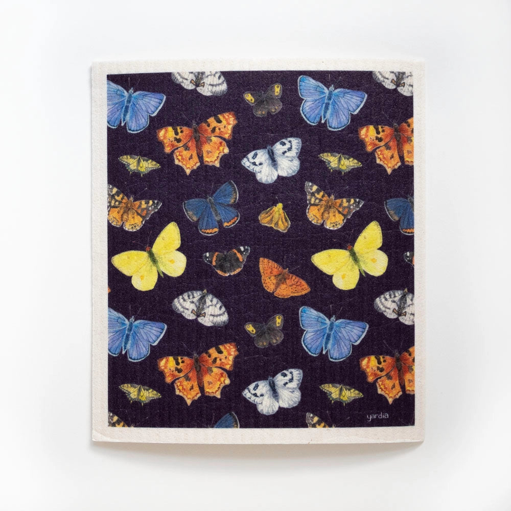 Butterflies Sponge Cloth - Swedish Dish Towel