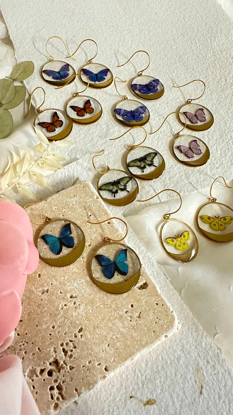 Purple Butterfly Earrings