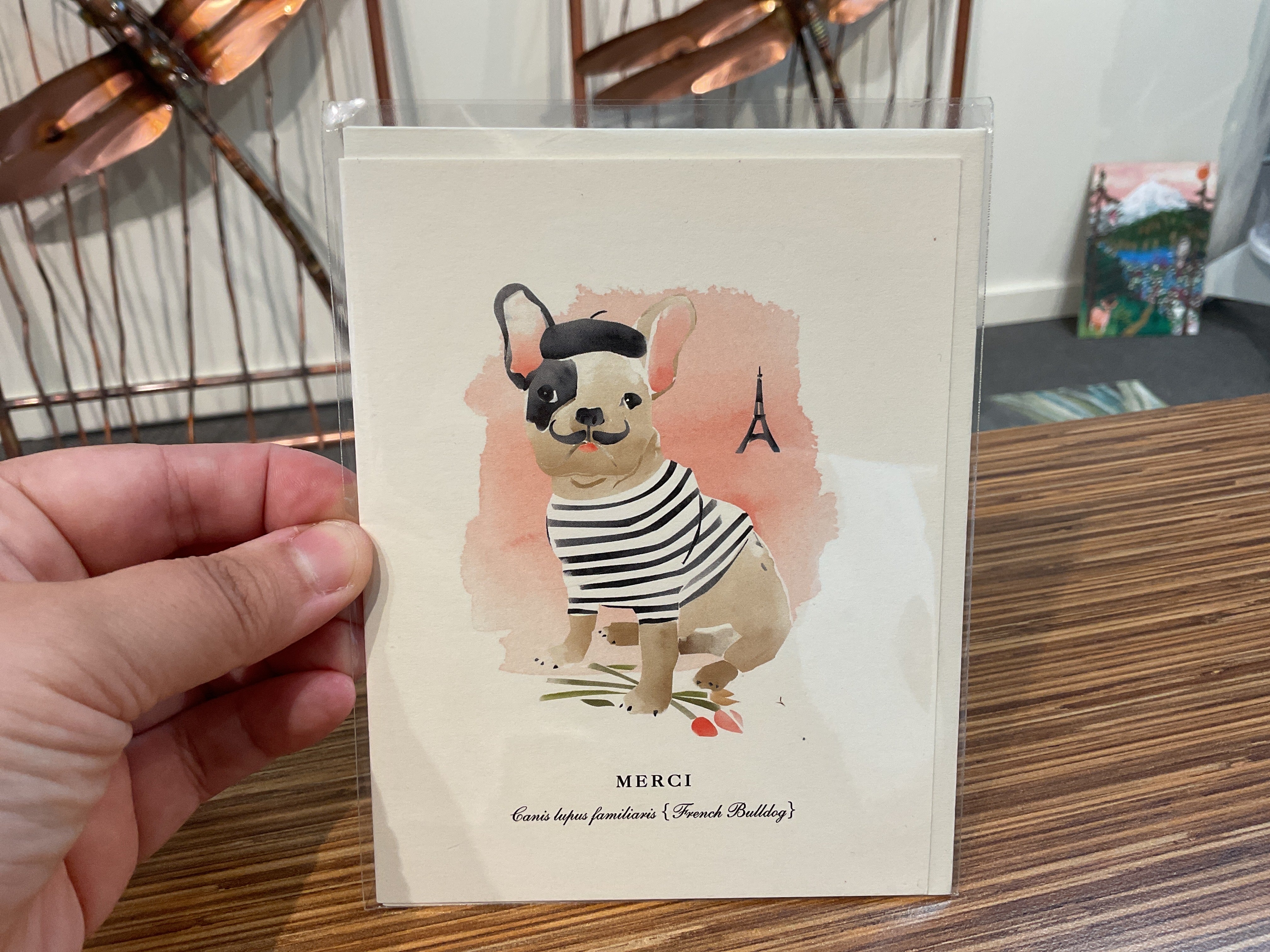 Merci bulldog card