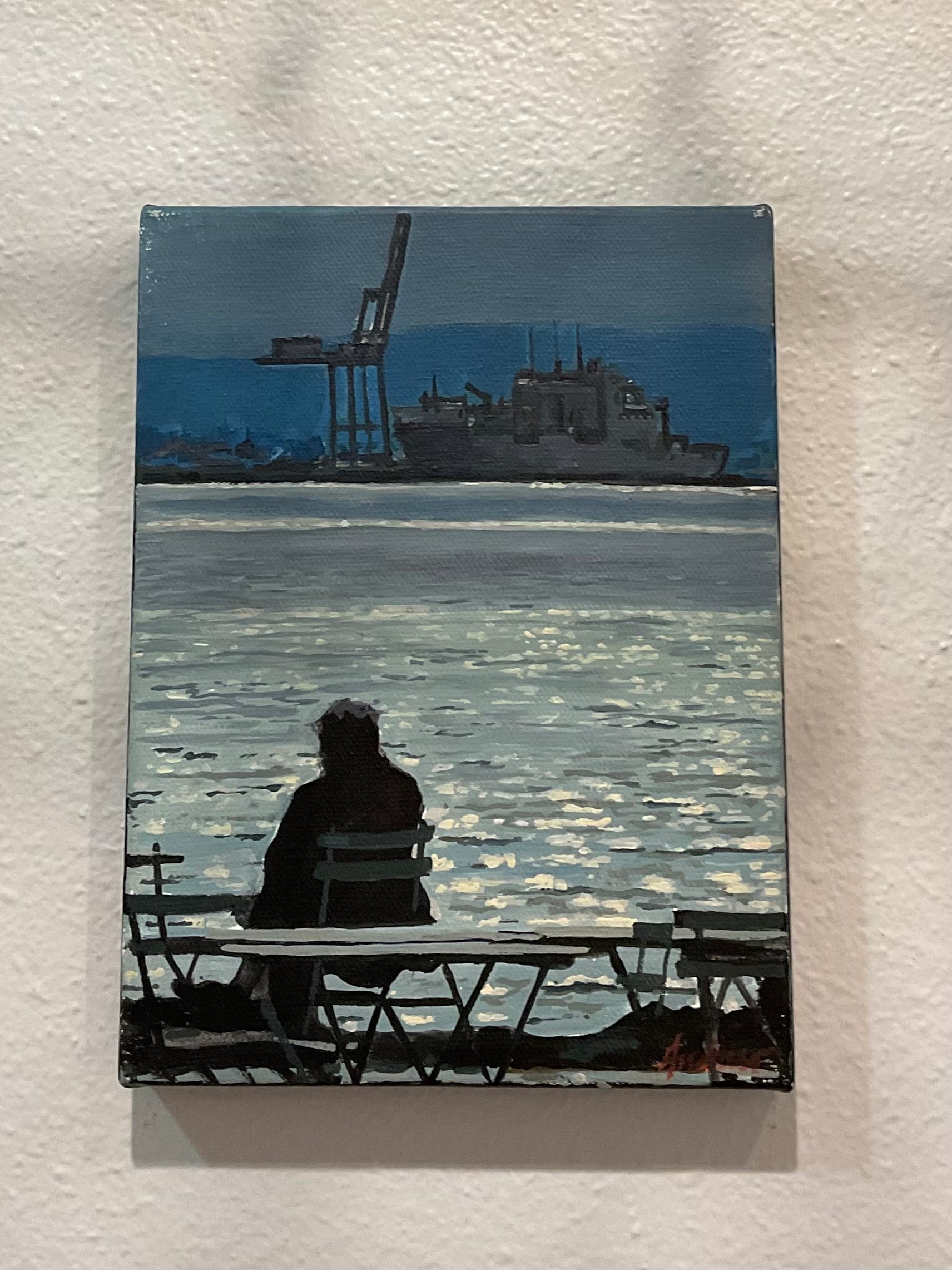 “Watching by the Water” Original Art by Andrew Sheldon