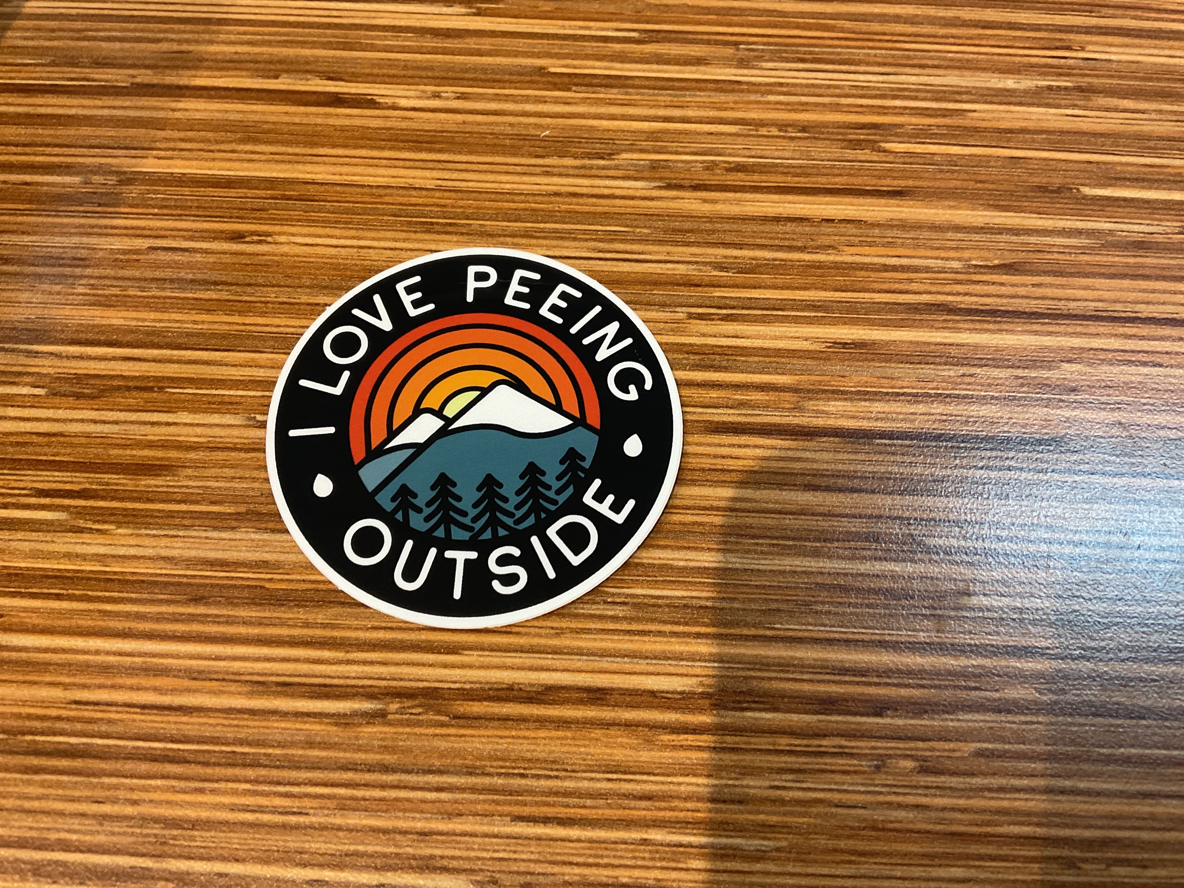 I Love Peeing Outisde Vinyl Sticker