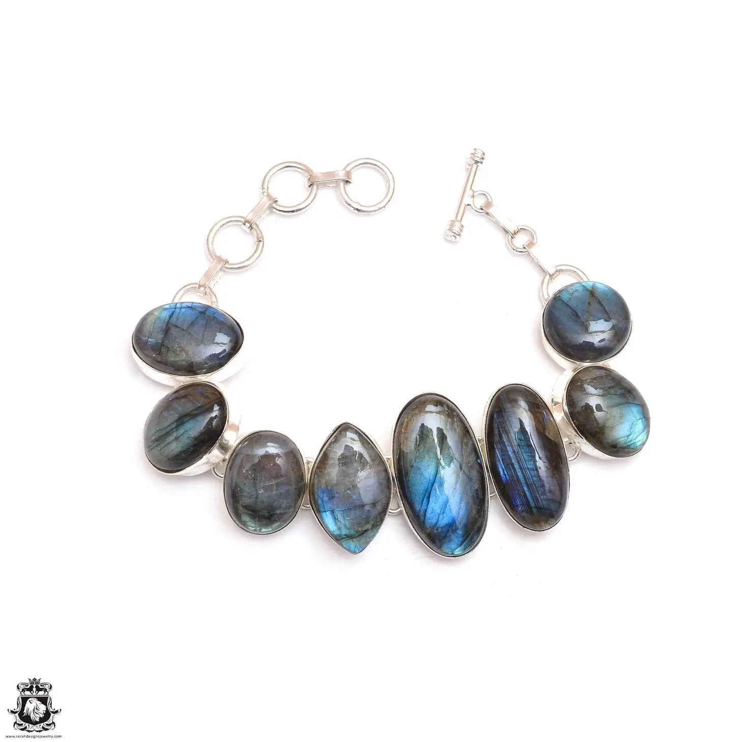 Canadian Blue Spectrolite Labradorite Genuine Gemstone Bracelet